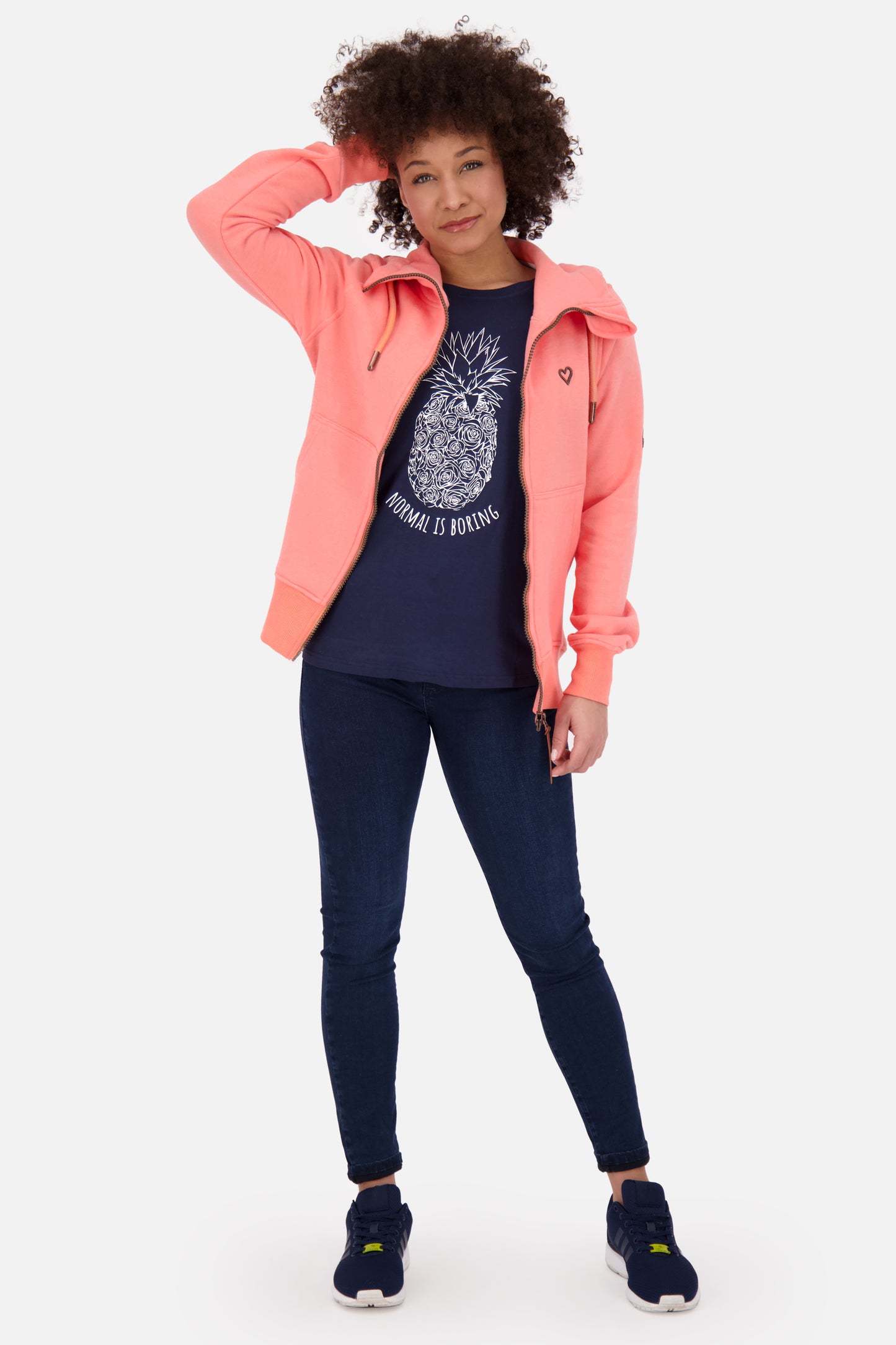 YasminAK A Sweatjacke Damen Orange