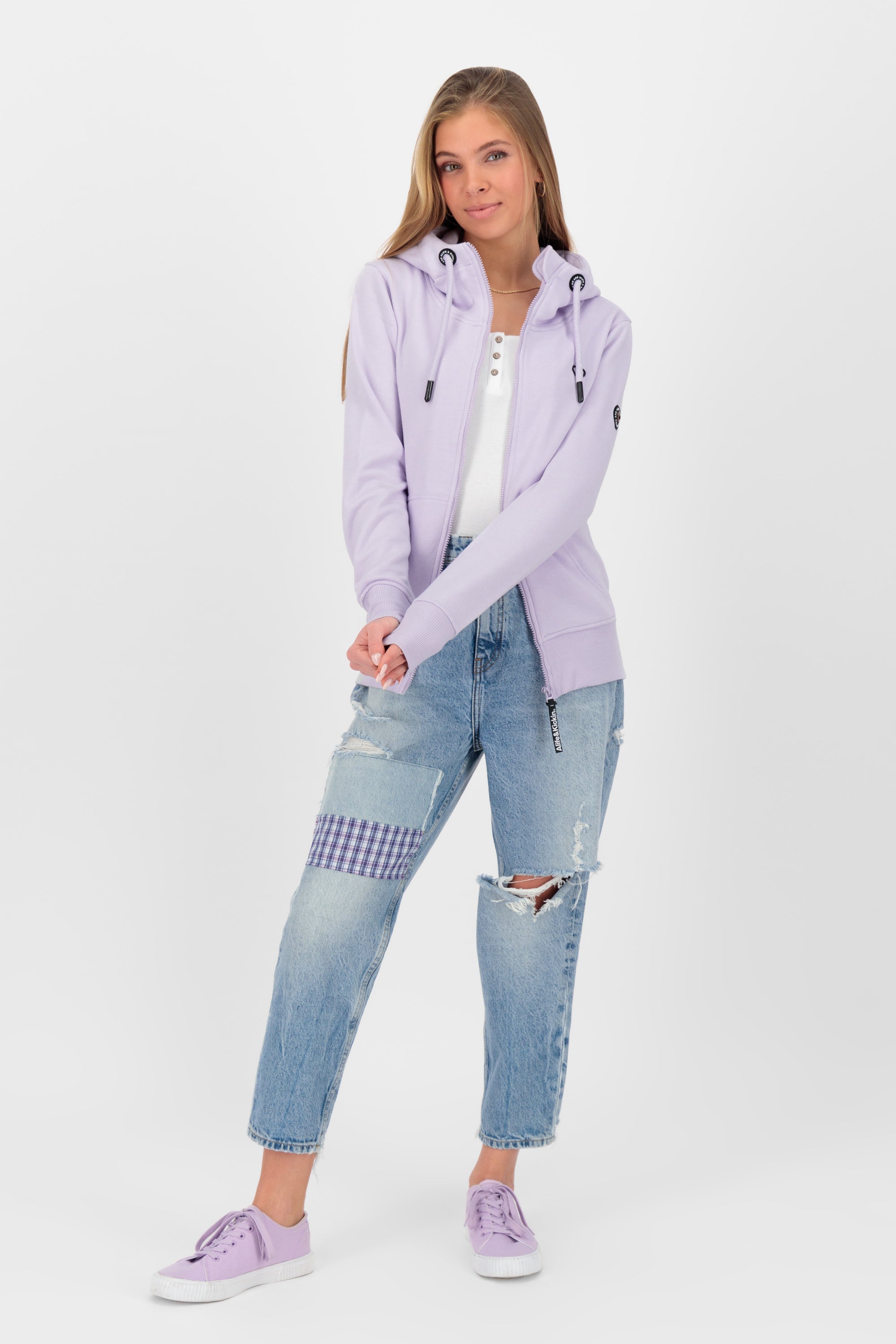 YasminAK A Hooded Sweat Jacket Rosa