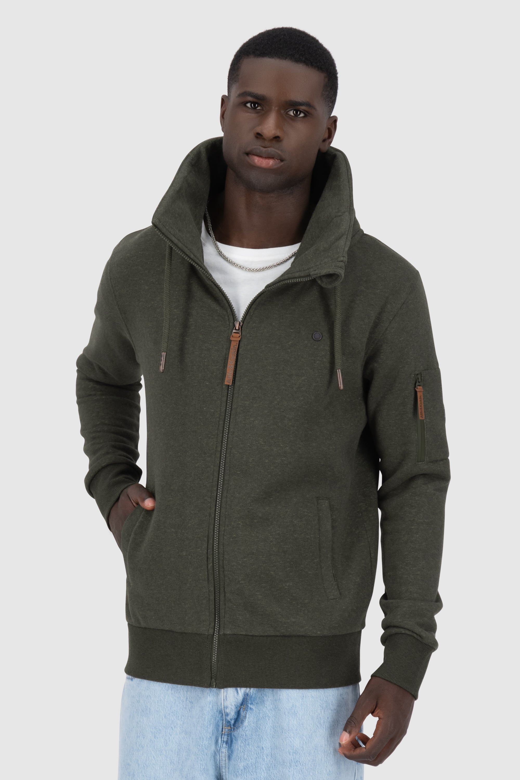 Sportliche Sweatjacke Herren EliasAK A Braun