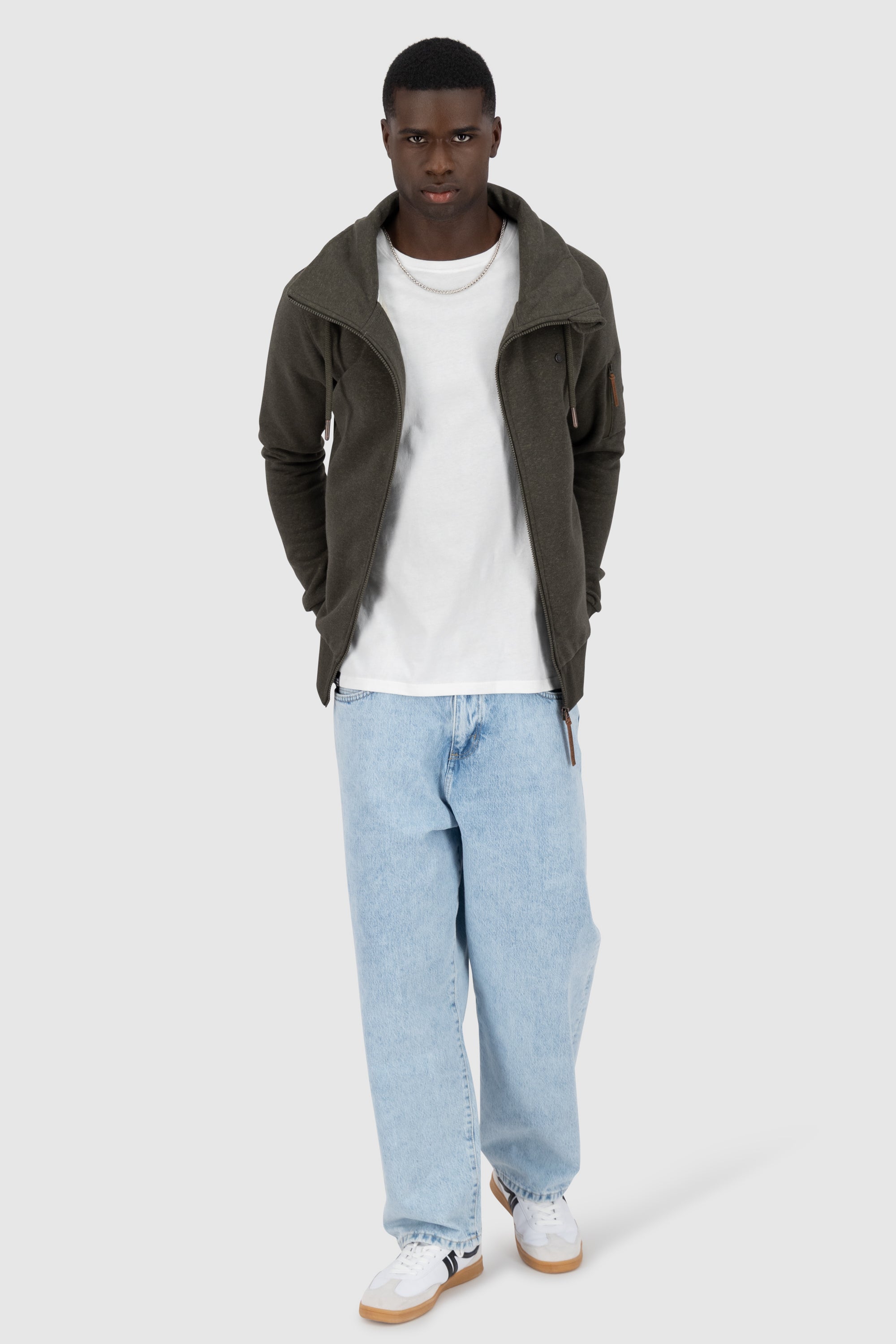 Sportliche Sweatjacke Herren EliasAK A Braun