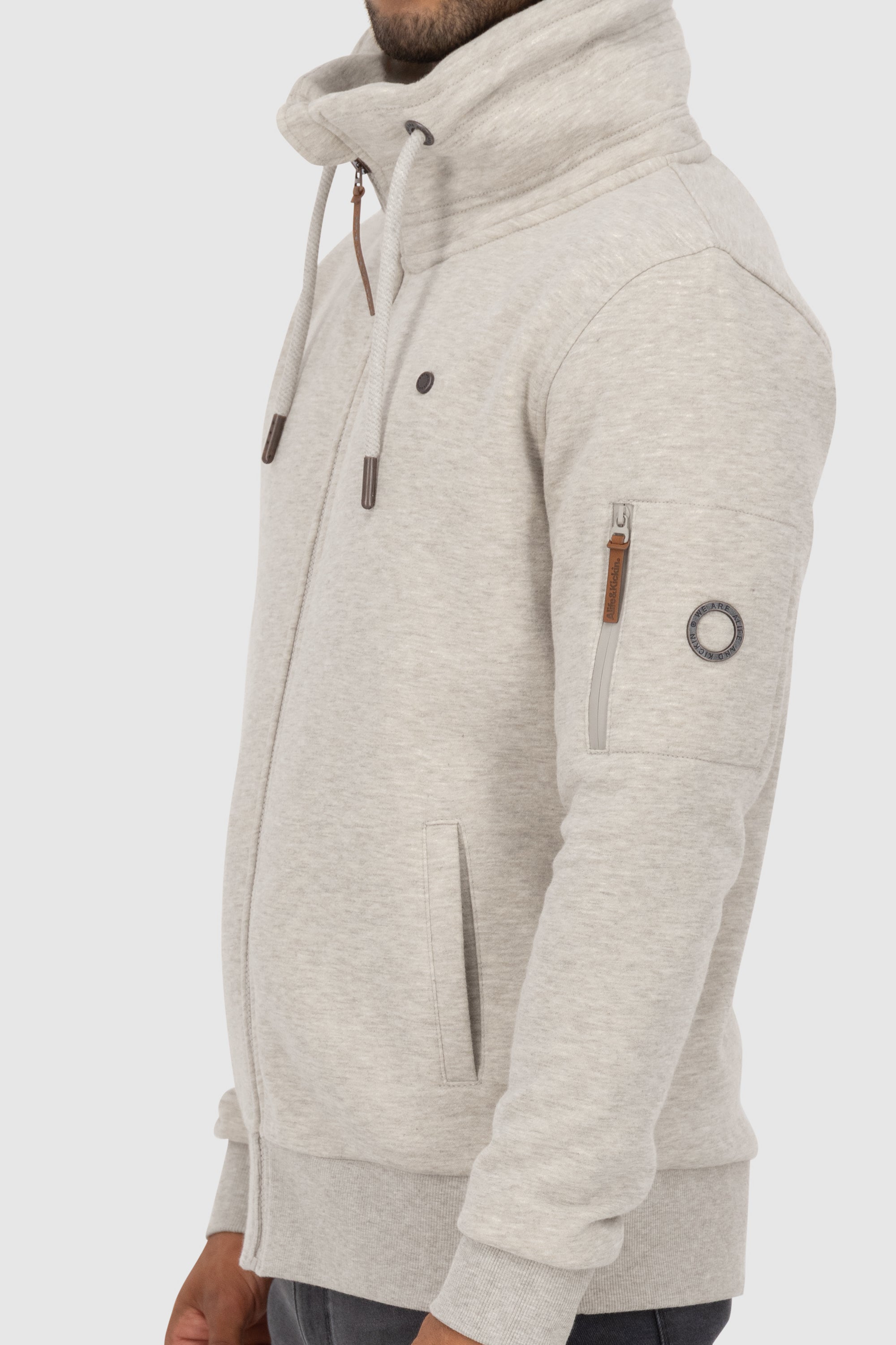 Sportliche Sweatjacke Herren EliasAK A  Beige