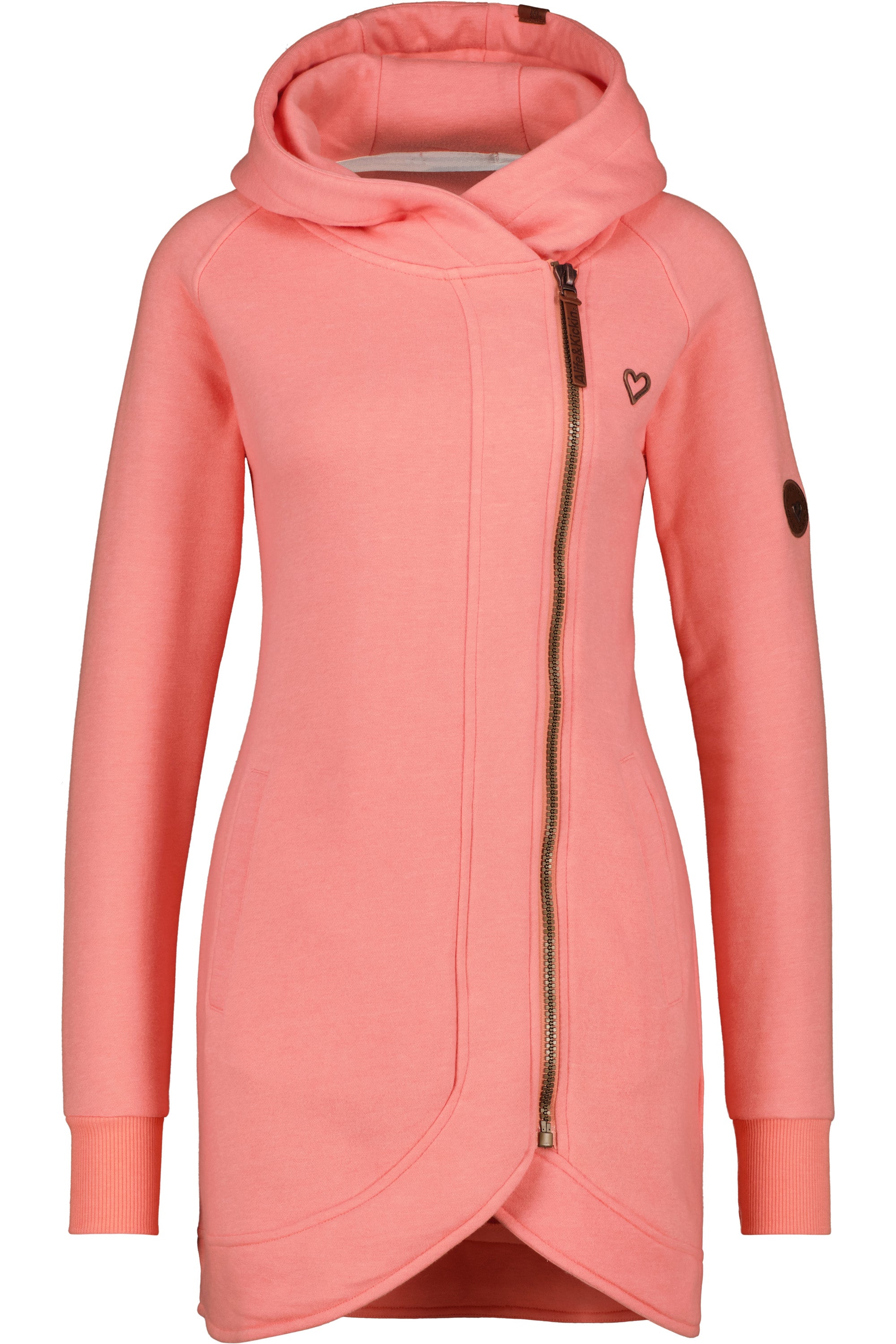 MaryAK lange Sweatjacke Damen Orange