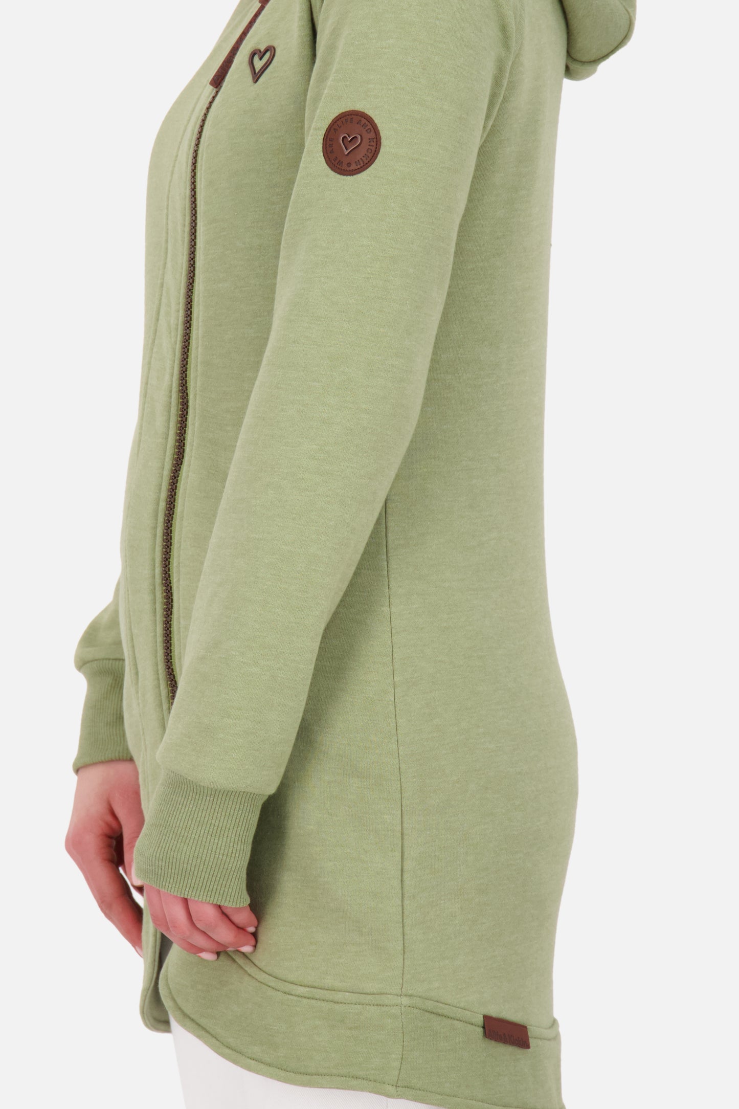 MaryAK lange Sweatjacke Damen Grün