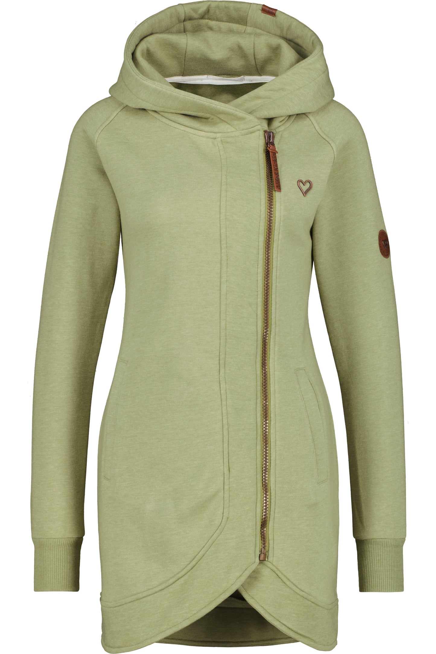 MaryAK lange Sweatjacke Damen Grün