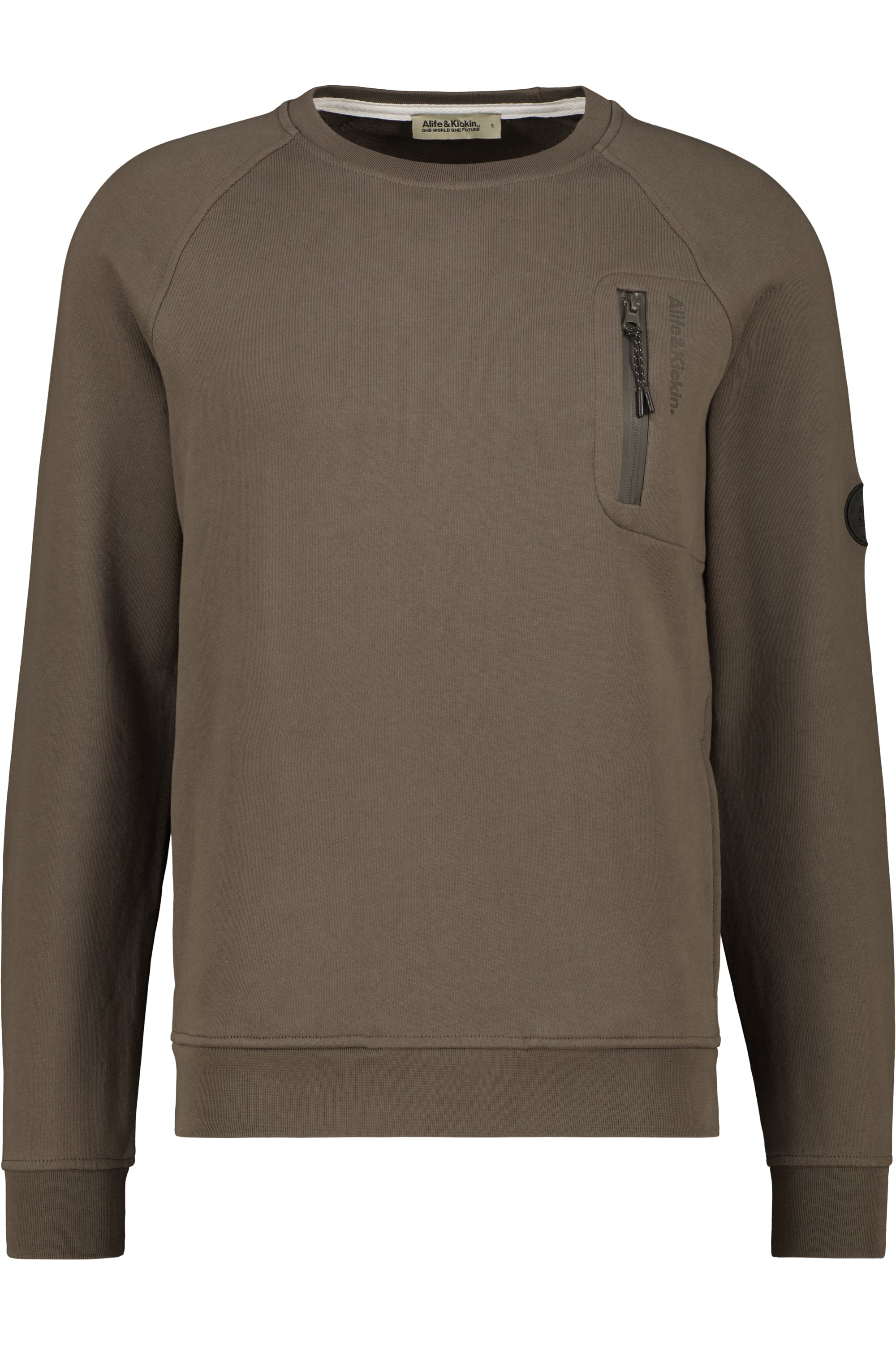 FabioAK A French Terry Sweatshirt Dunkelgrün