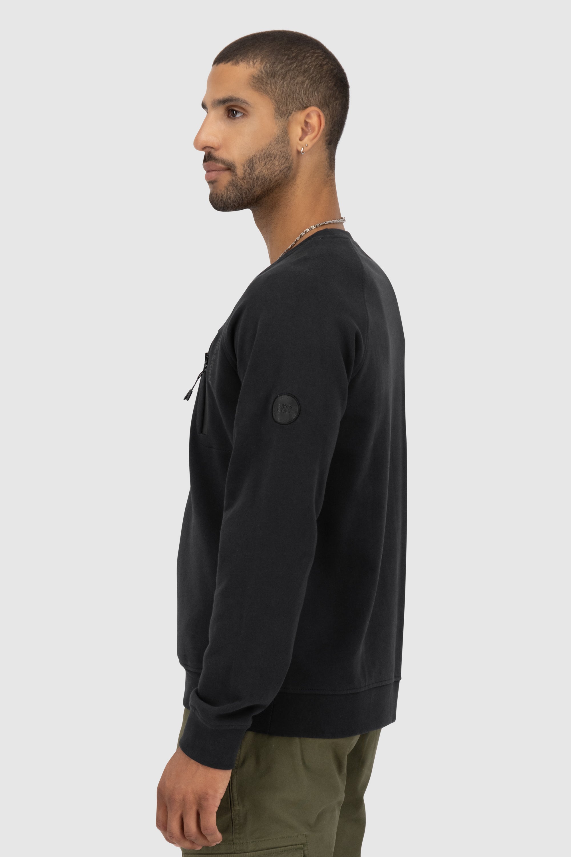FabioAK A French Terry Sweatshirt Schwarz