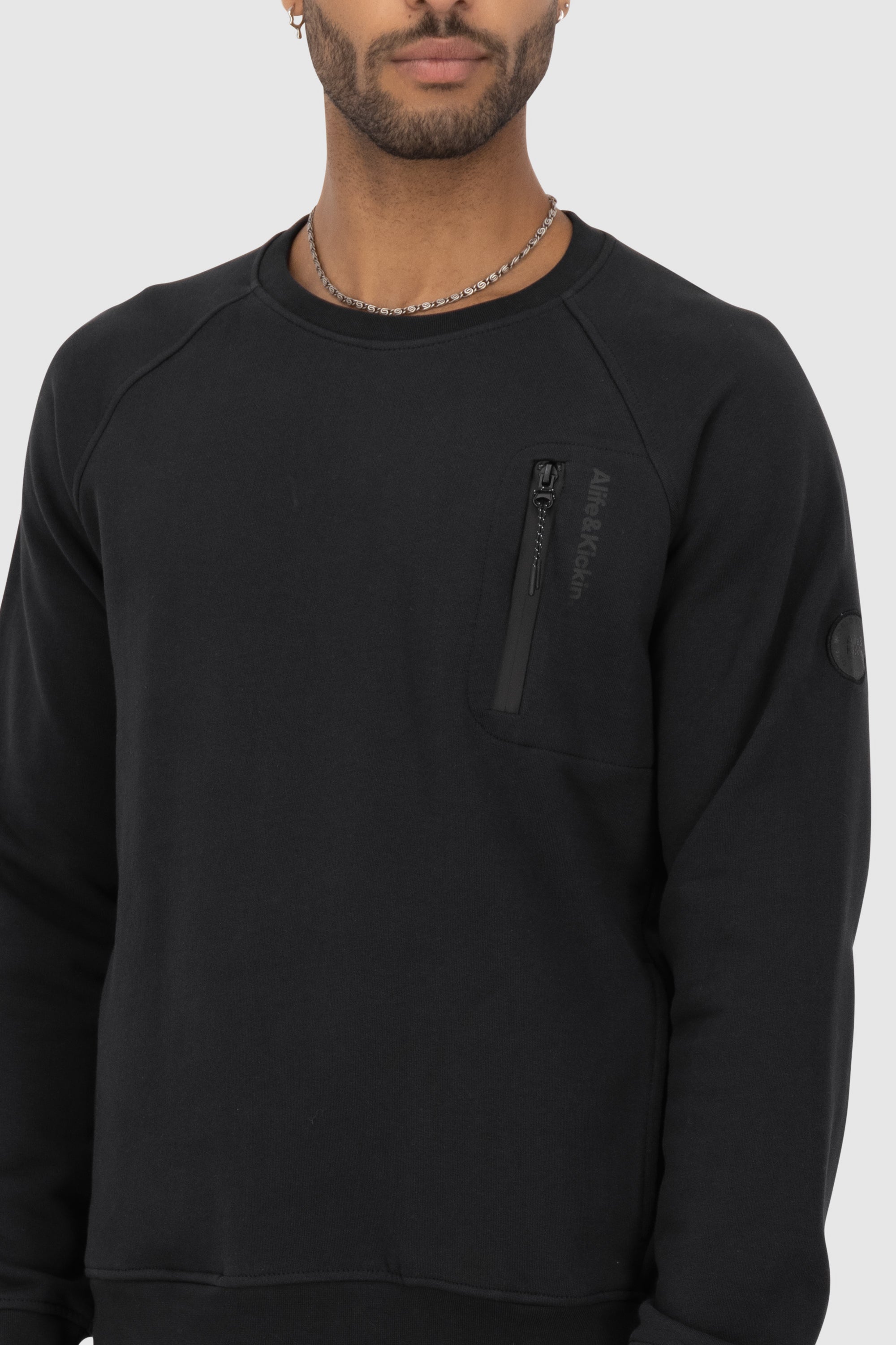 FabioAK A French Terry Sweatshirt Schwarz
