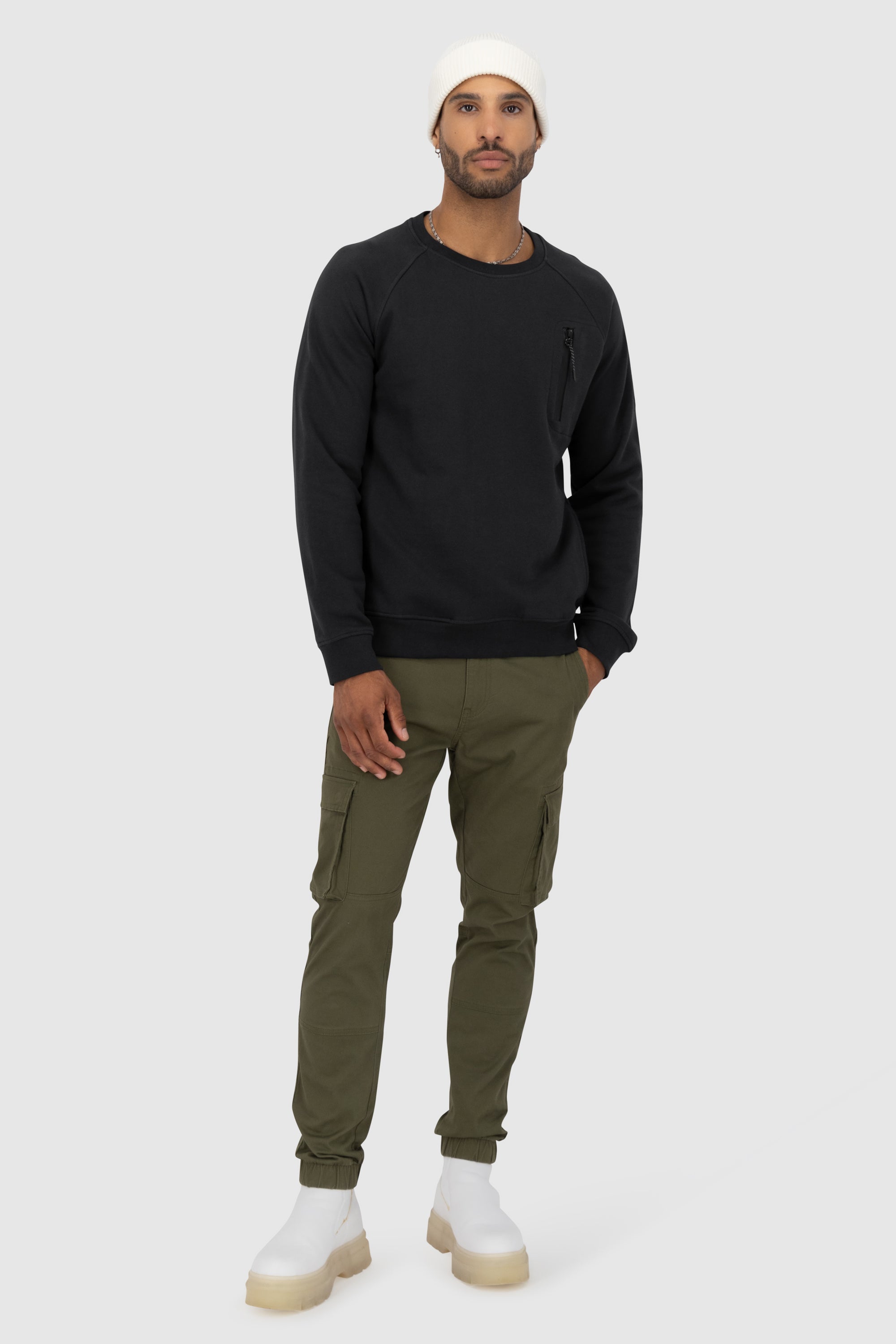 FabioAK A French Terry Sweatshirt Schwarz