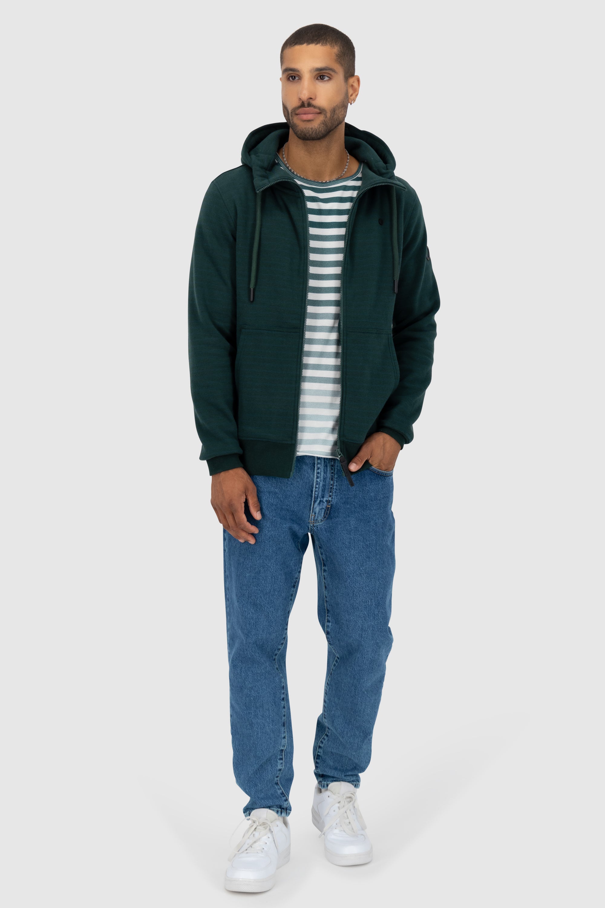 TrasherAK Z Hooded Sweat Jacket Dunkelgrün