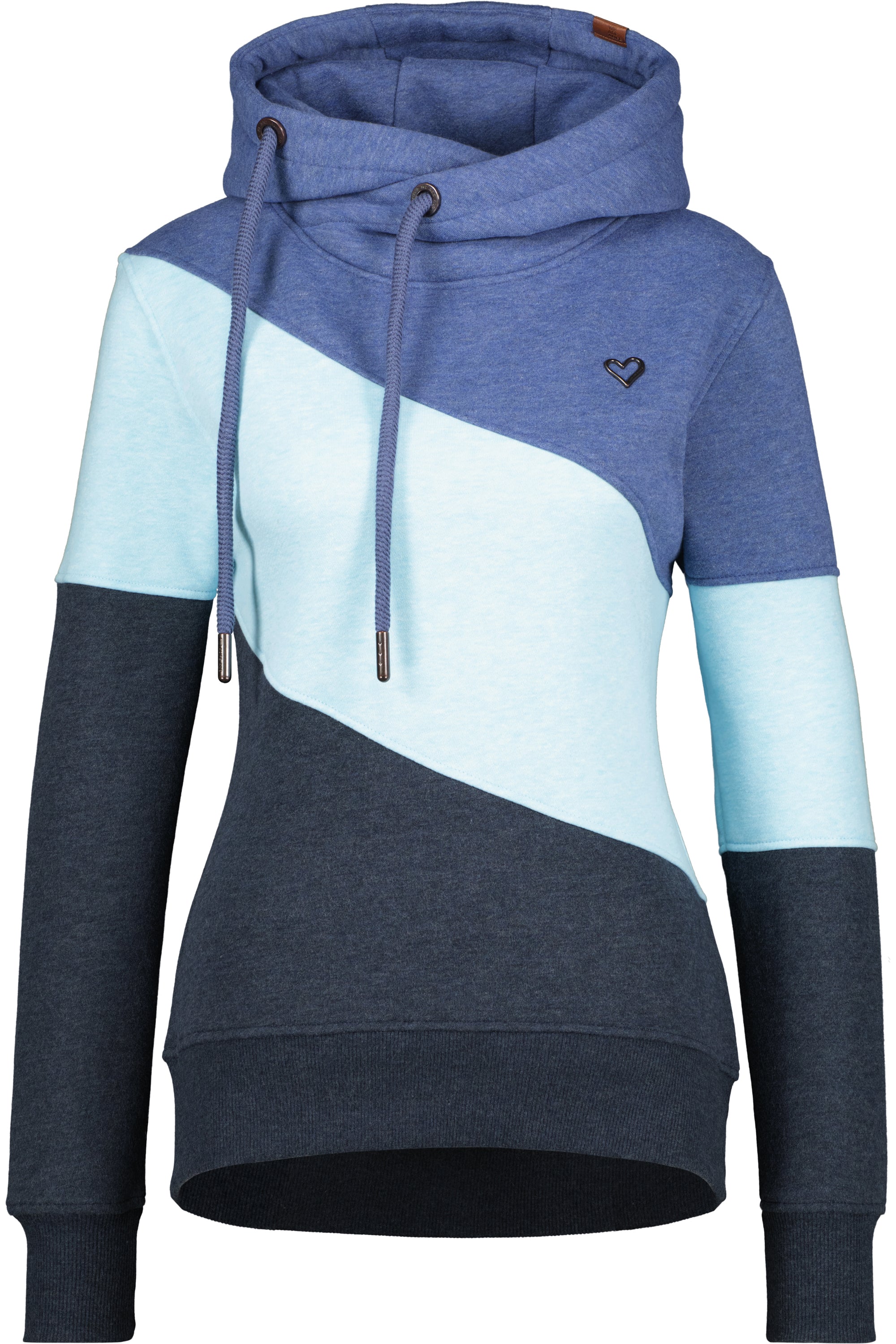 Dreifarbiges Kapuzensweatshirt StacyAK A Damen Dunkelblau
