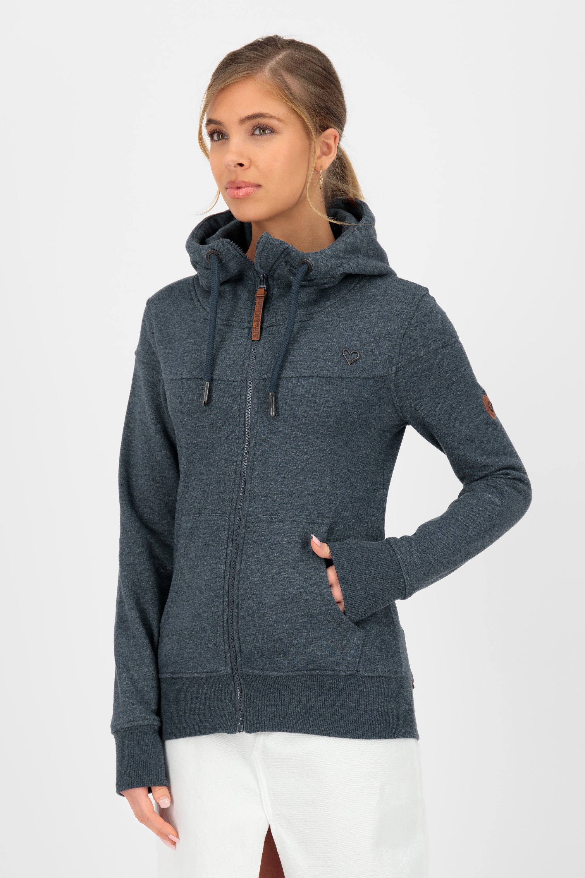 PalinaAK A Hooded Sweat Jacket Dunkelblau
