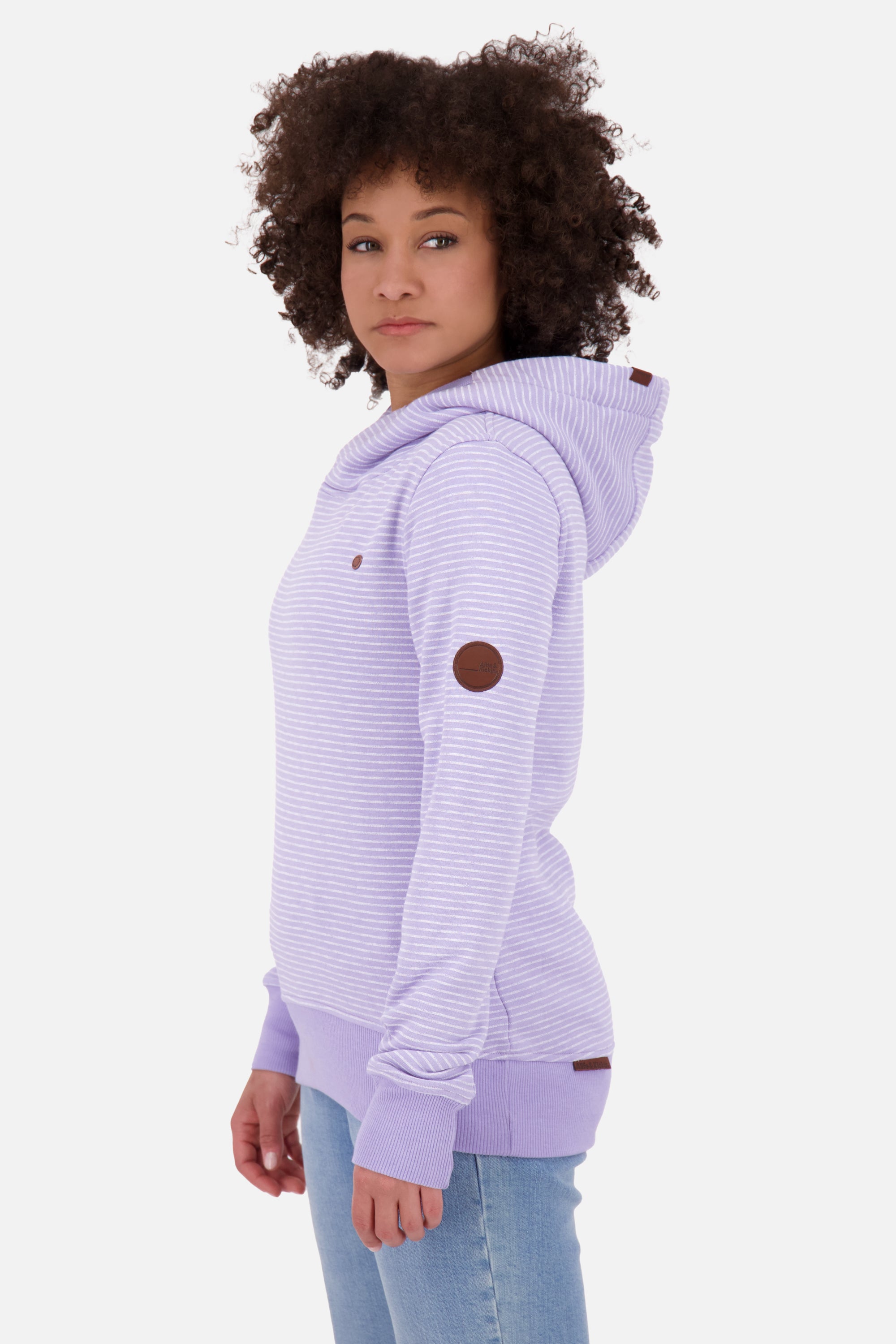 SarinaAK Z Hoodie Damen mit Streifen Violett