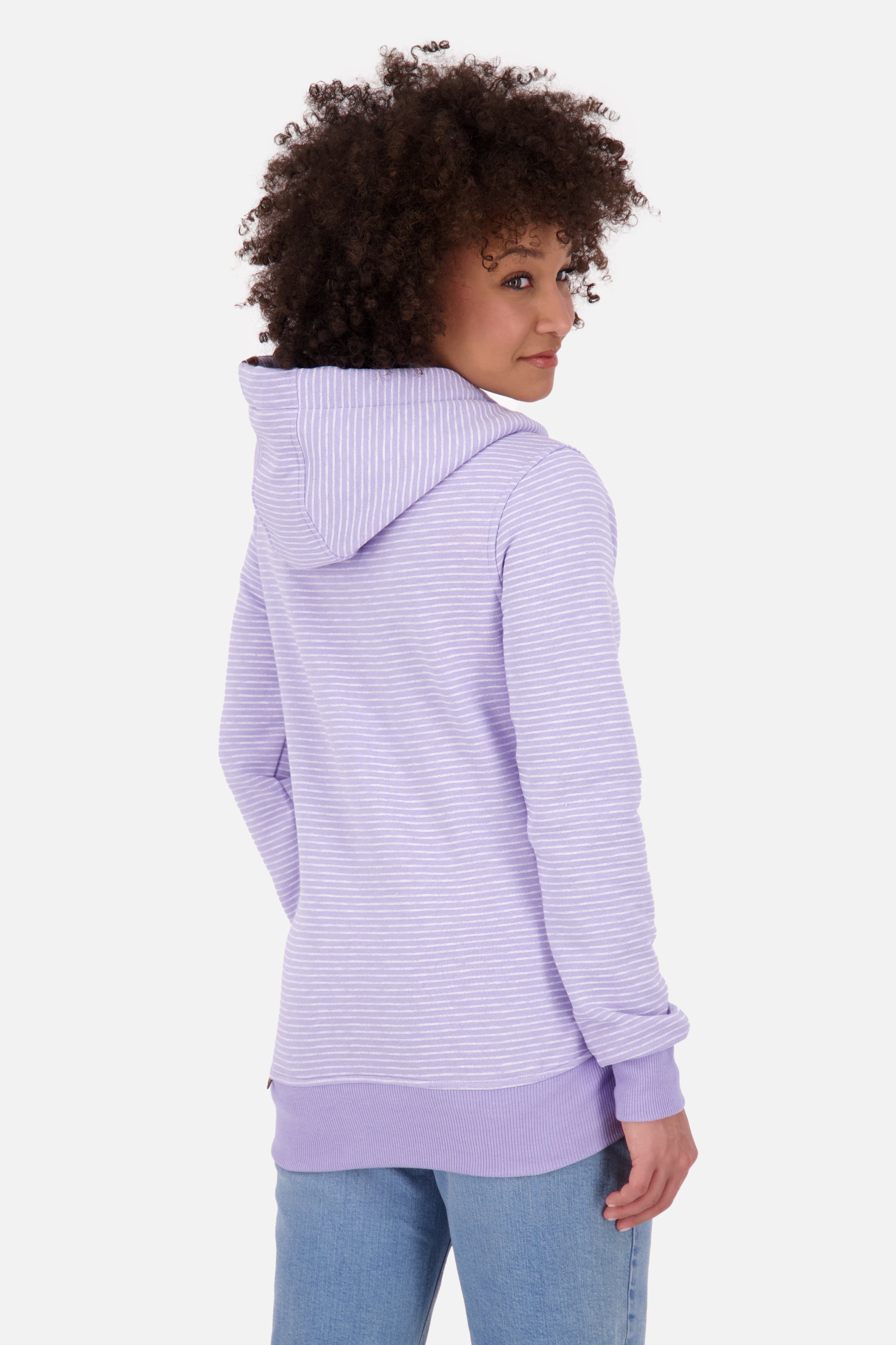 SarinaAK Z Hoodie Damen mit Streifen Violett