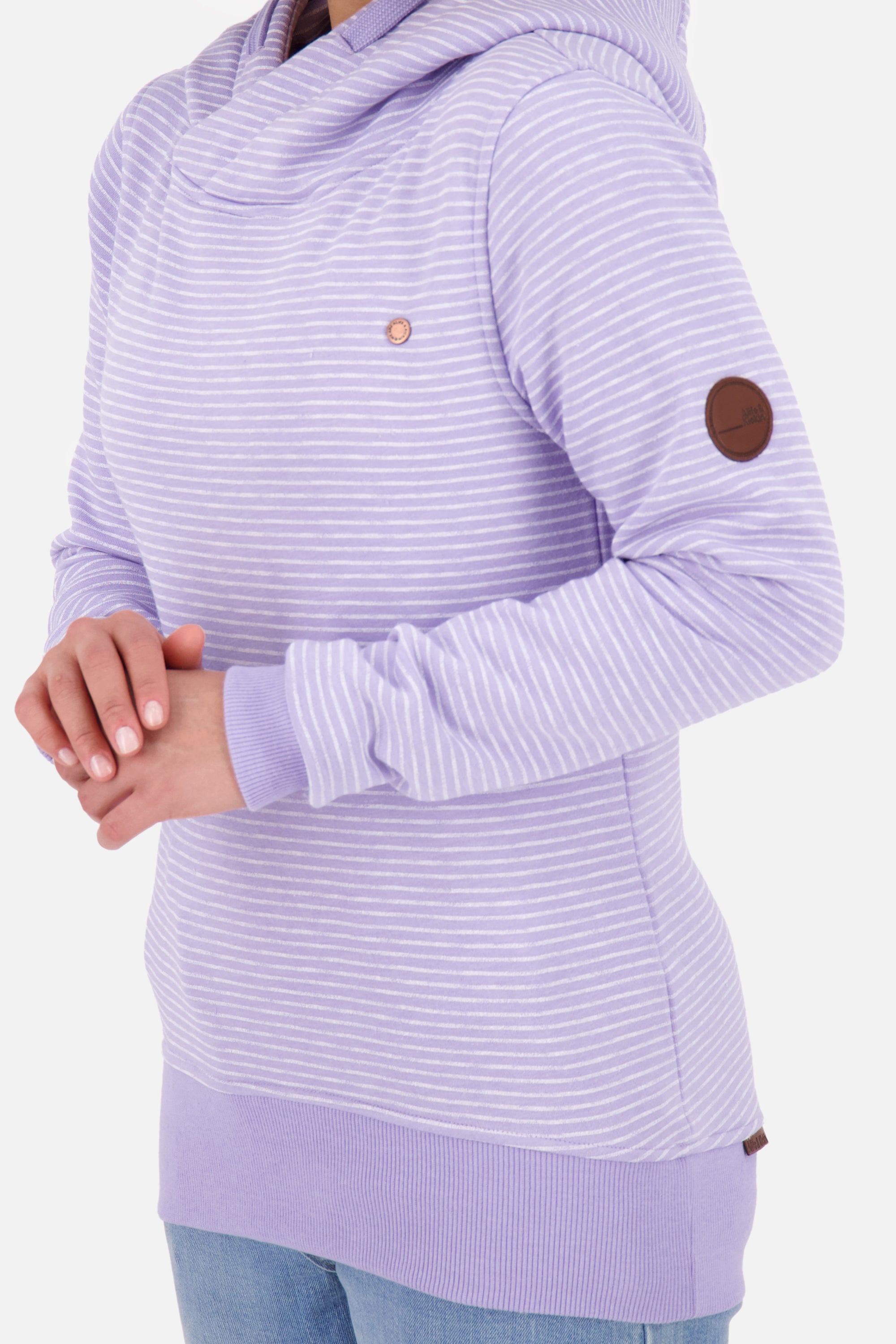 SarinaAK Z Hoodie Damen mit Streifen Violett