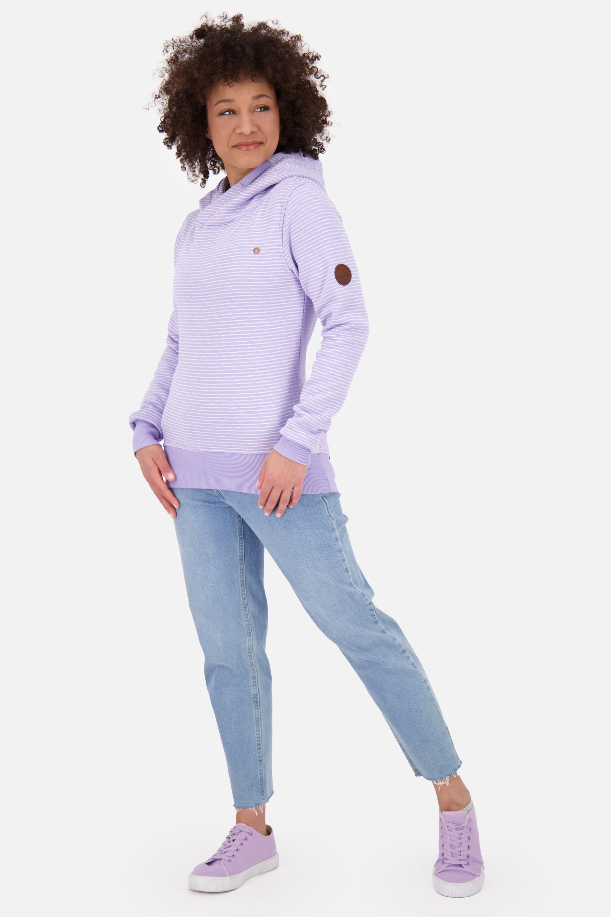 SarinaAK Z Hoodie Damen mit Streifen Violett