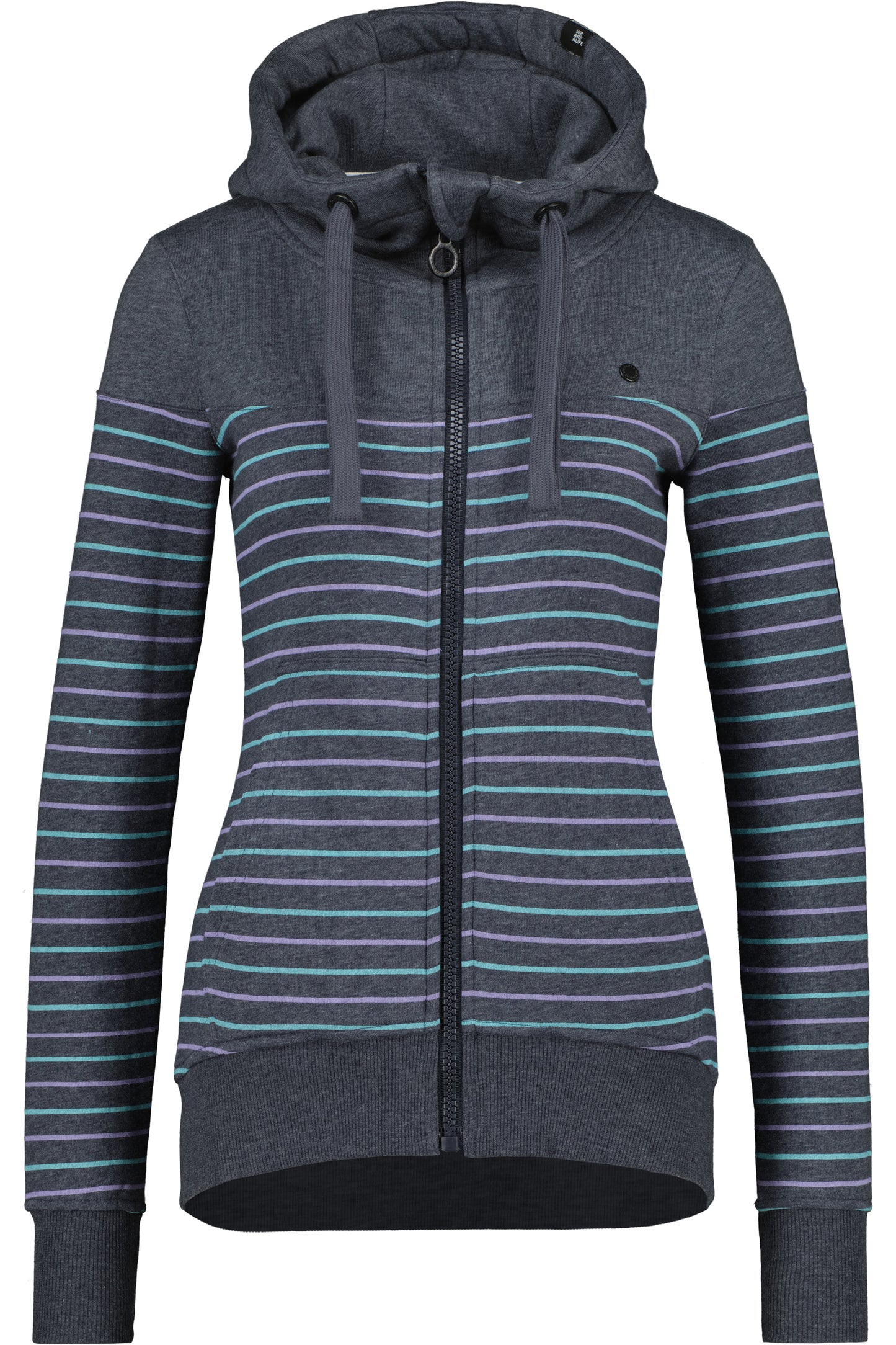 Sweatjacke Damen PalinaAK Z mit Streifendesign Dunkelblau