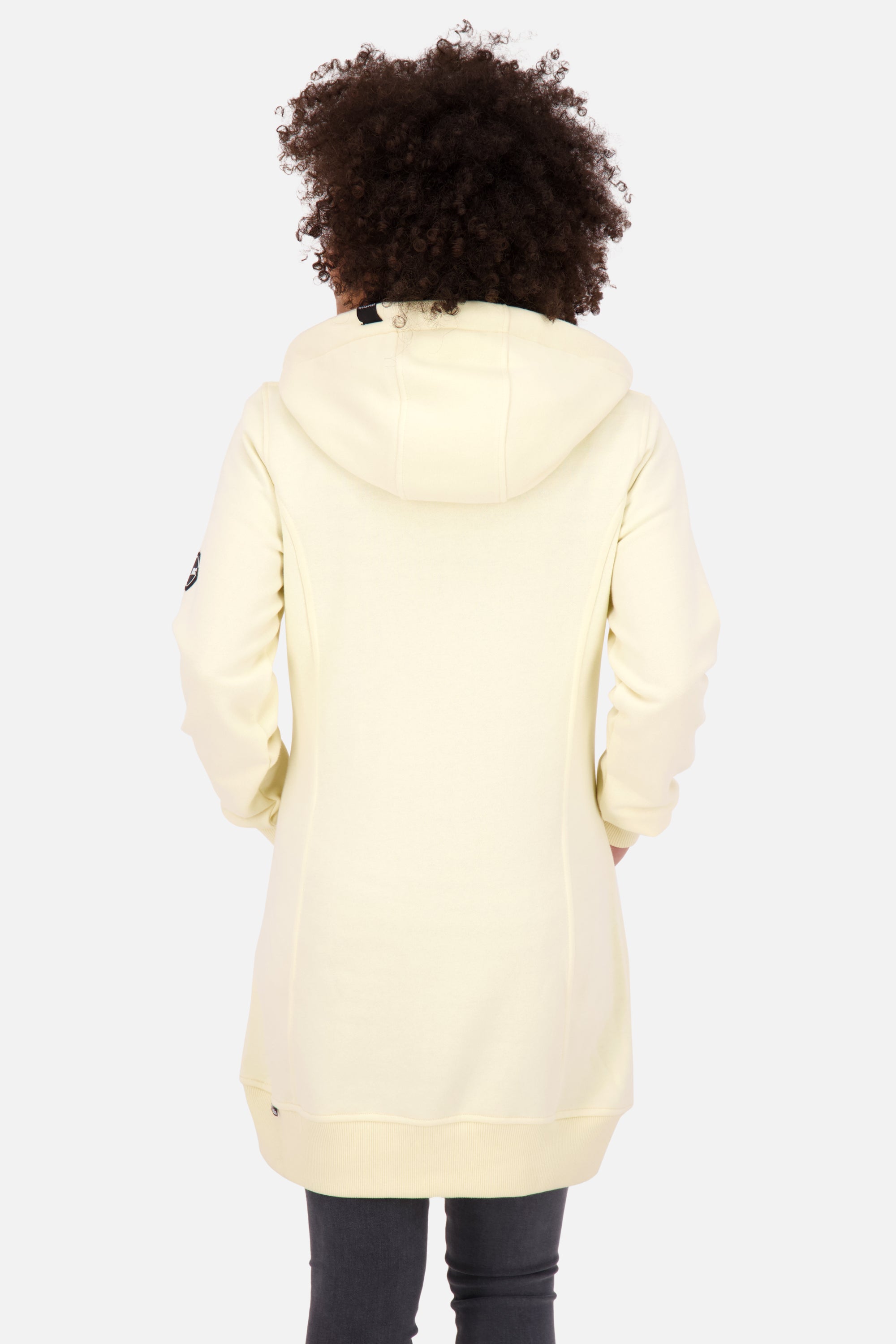 JasnaAK A lange Sweatjacke Damen mit Kapuze Gelb