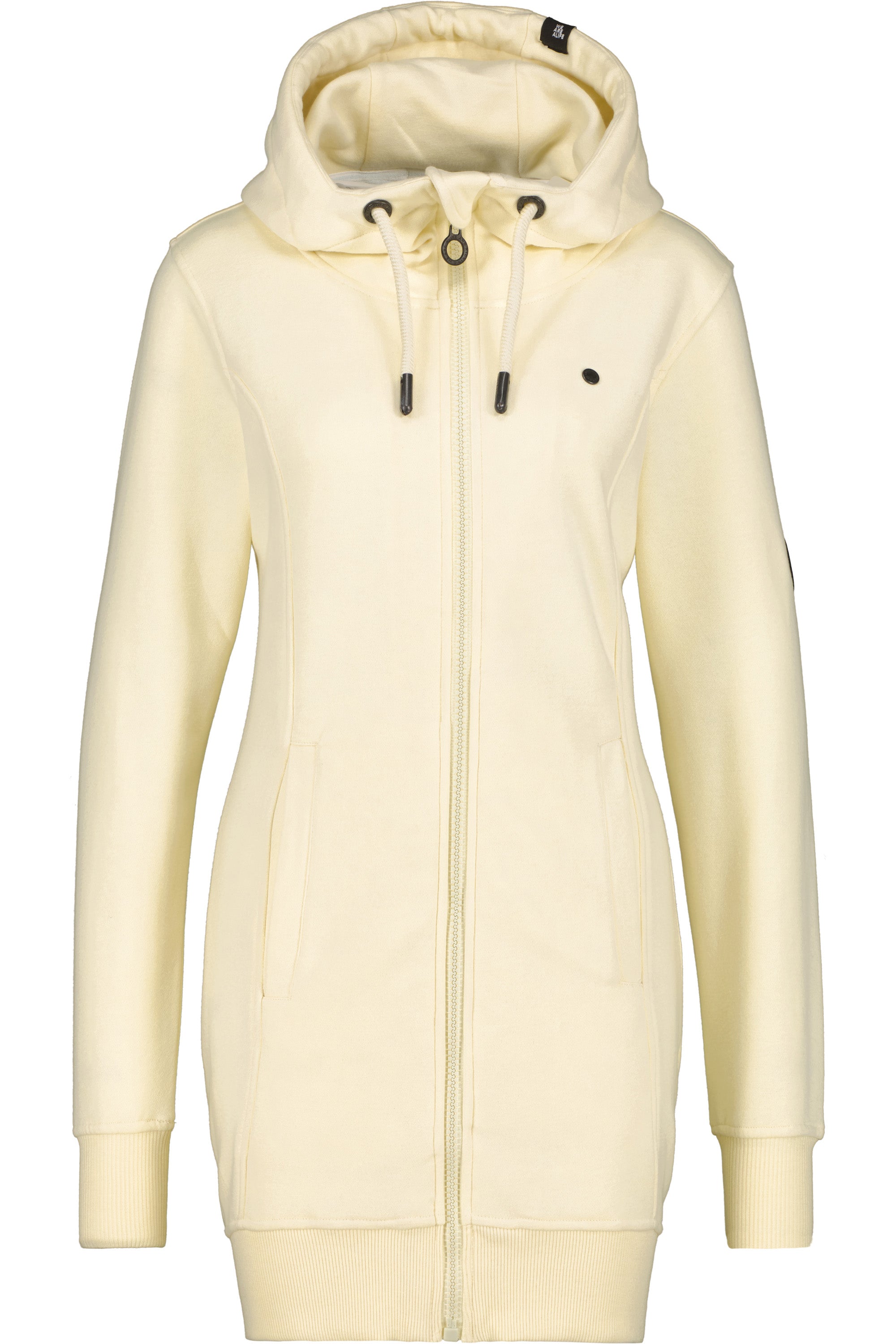 JasnaAK A lange Sweatjacke Damen mit Kapuze Gelb