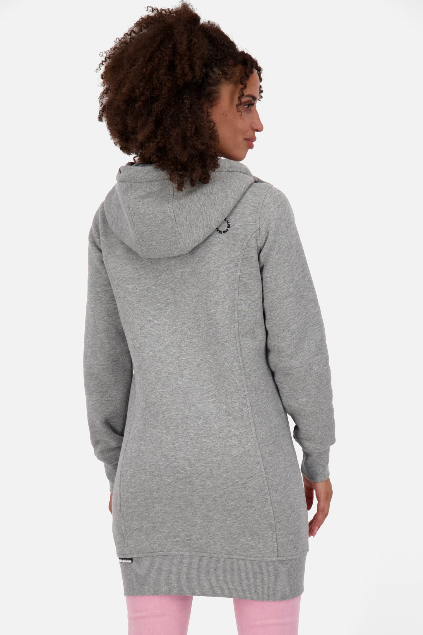 Lange Sweatjacke Damen JasnaAK A Grau