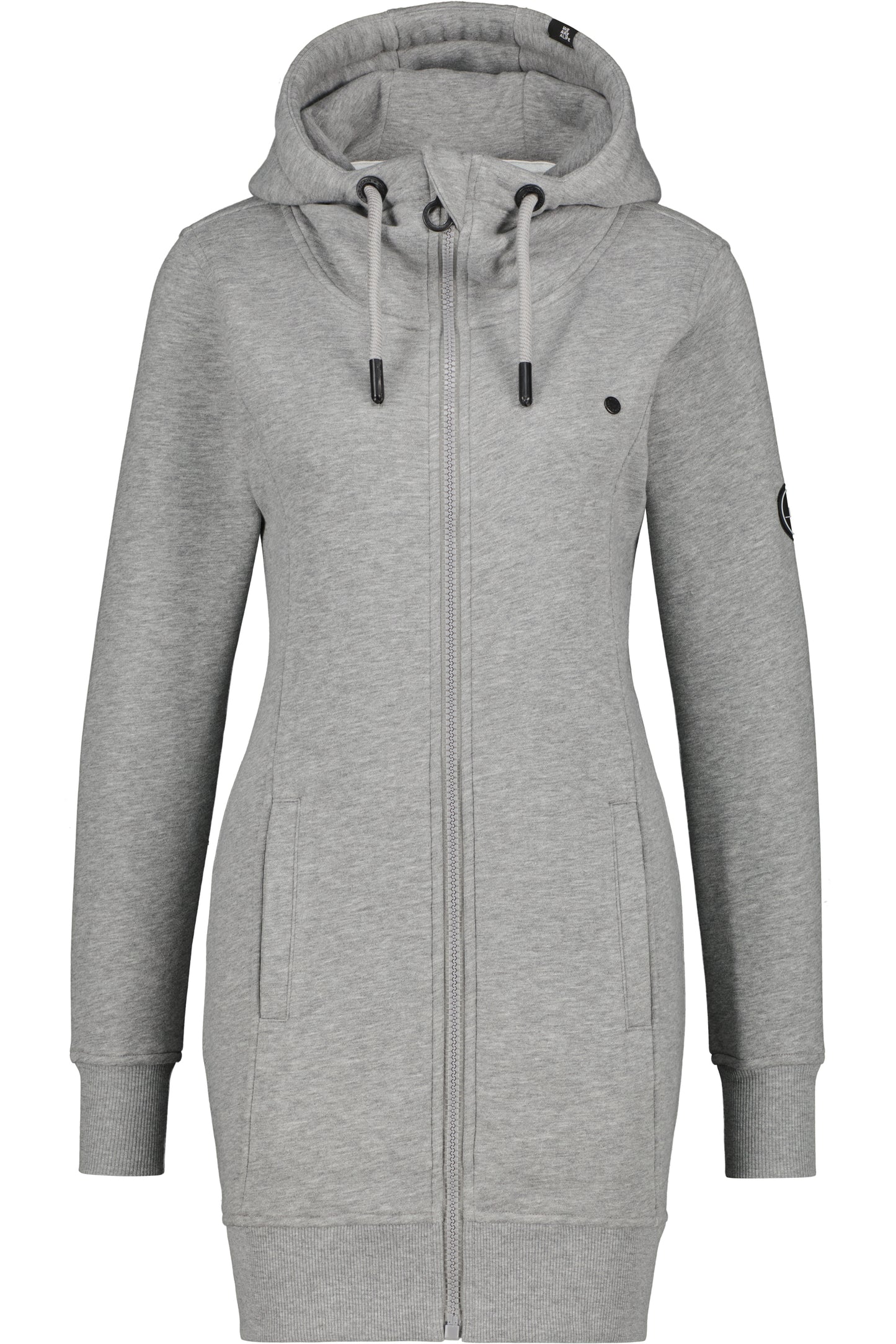 Lange Sweatjacke Damen JasnaAK A Grau