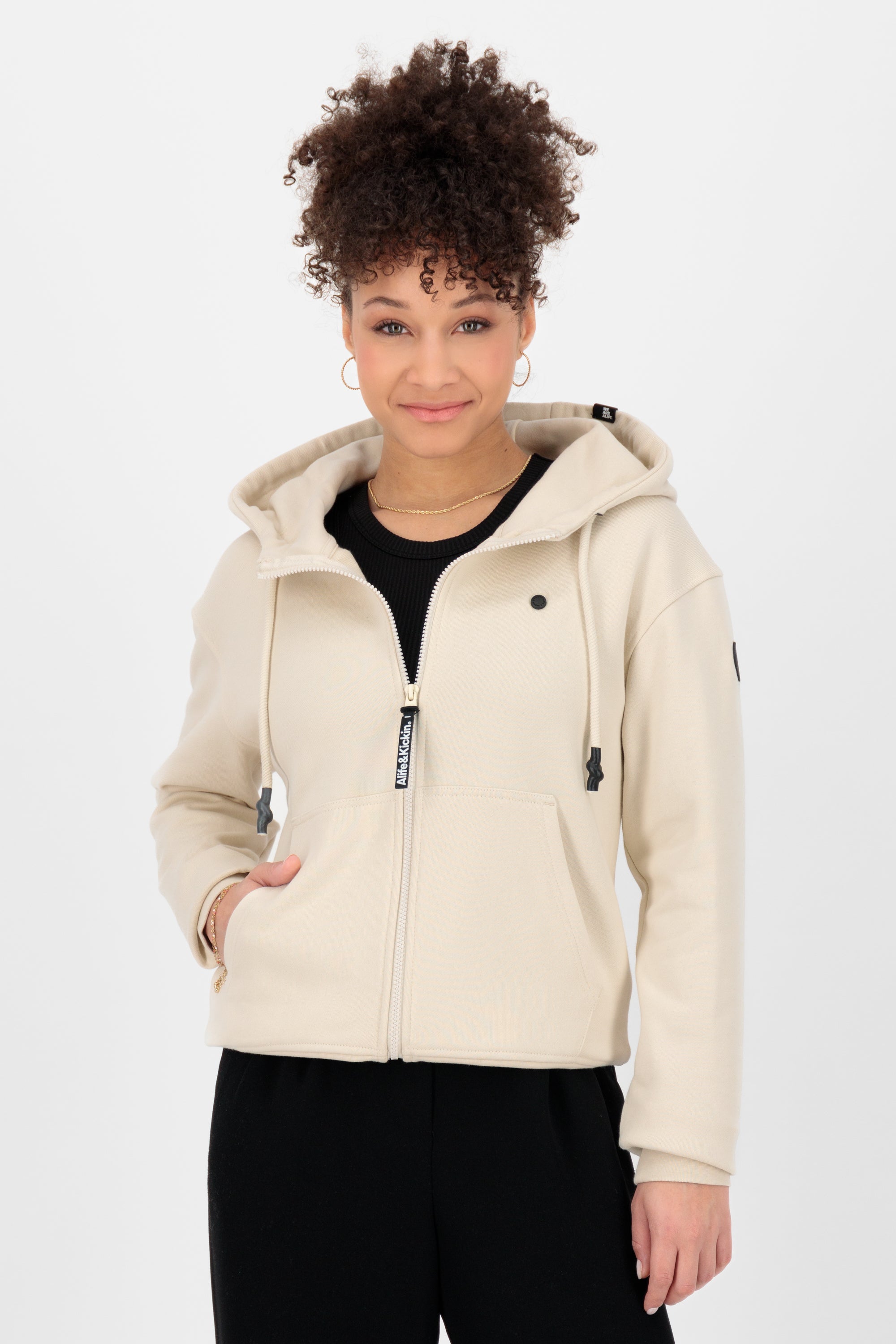 TwiggyAK A Hooded Sweat Jacket Beige
