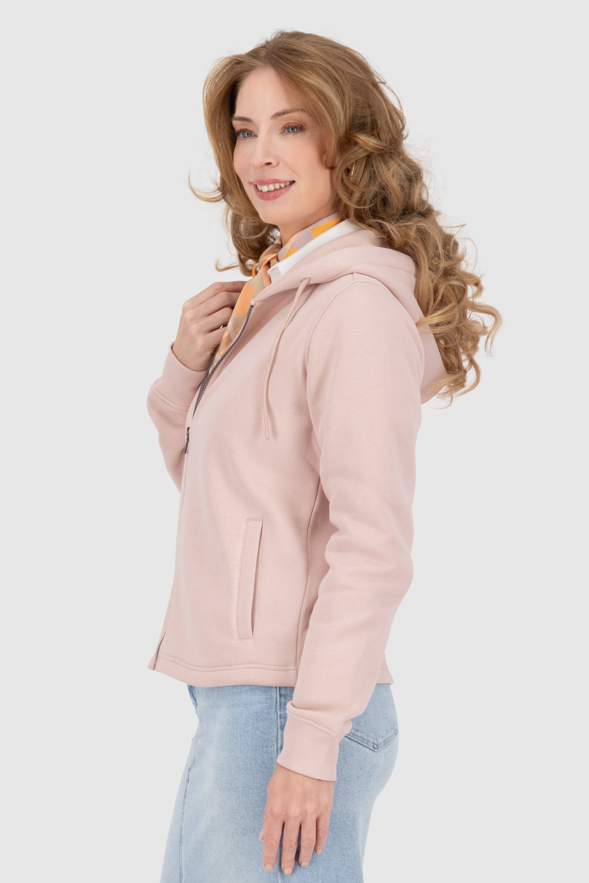 FredaAK A Hooded Sweat Jacket Rosa