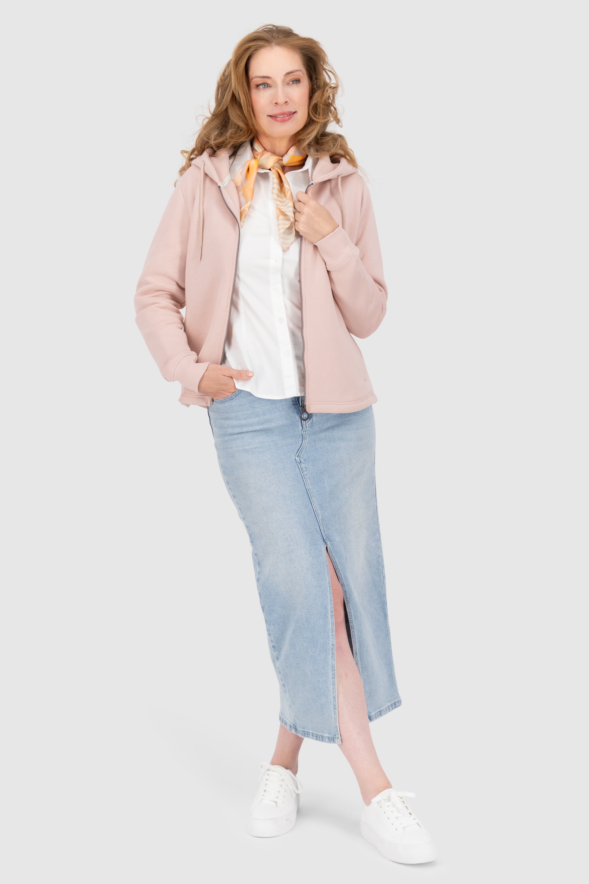 FredaAK A Hooded Sweat Jacket Rosa