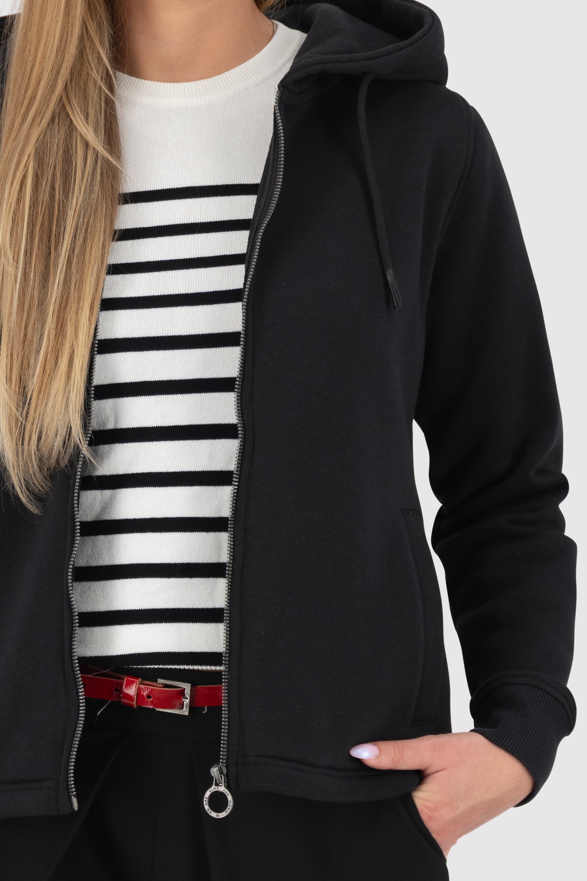 FredaAK A Hooded Sweat Jacket Schwarz