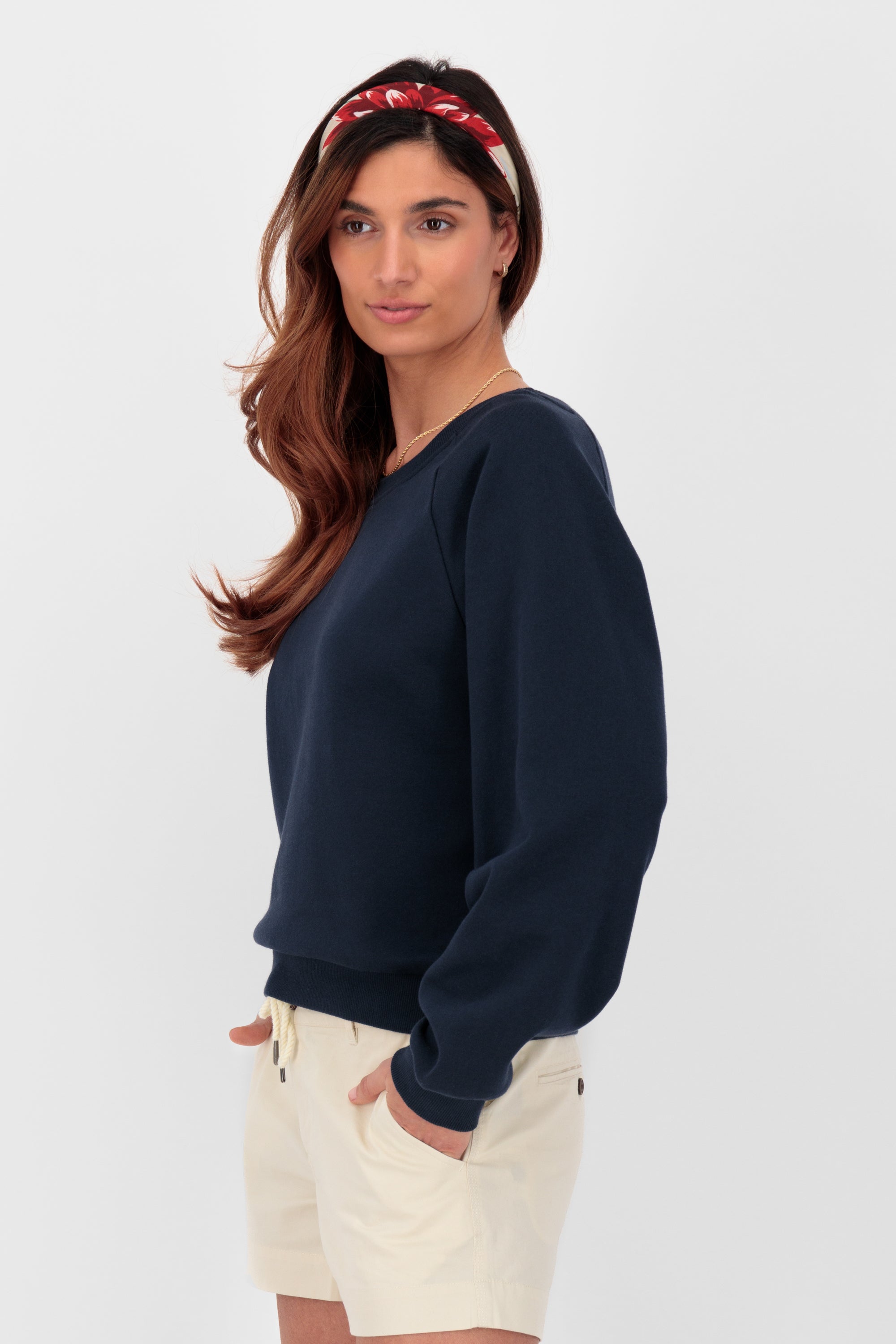 TeonaAK A Oversize Sweatshirt Dunkelblau