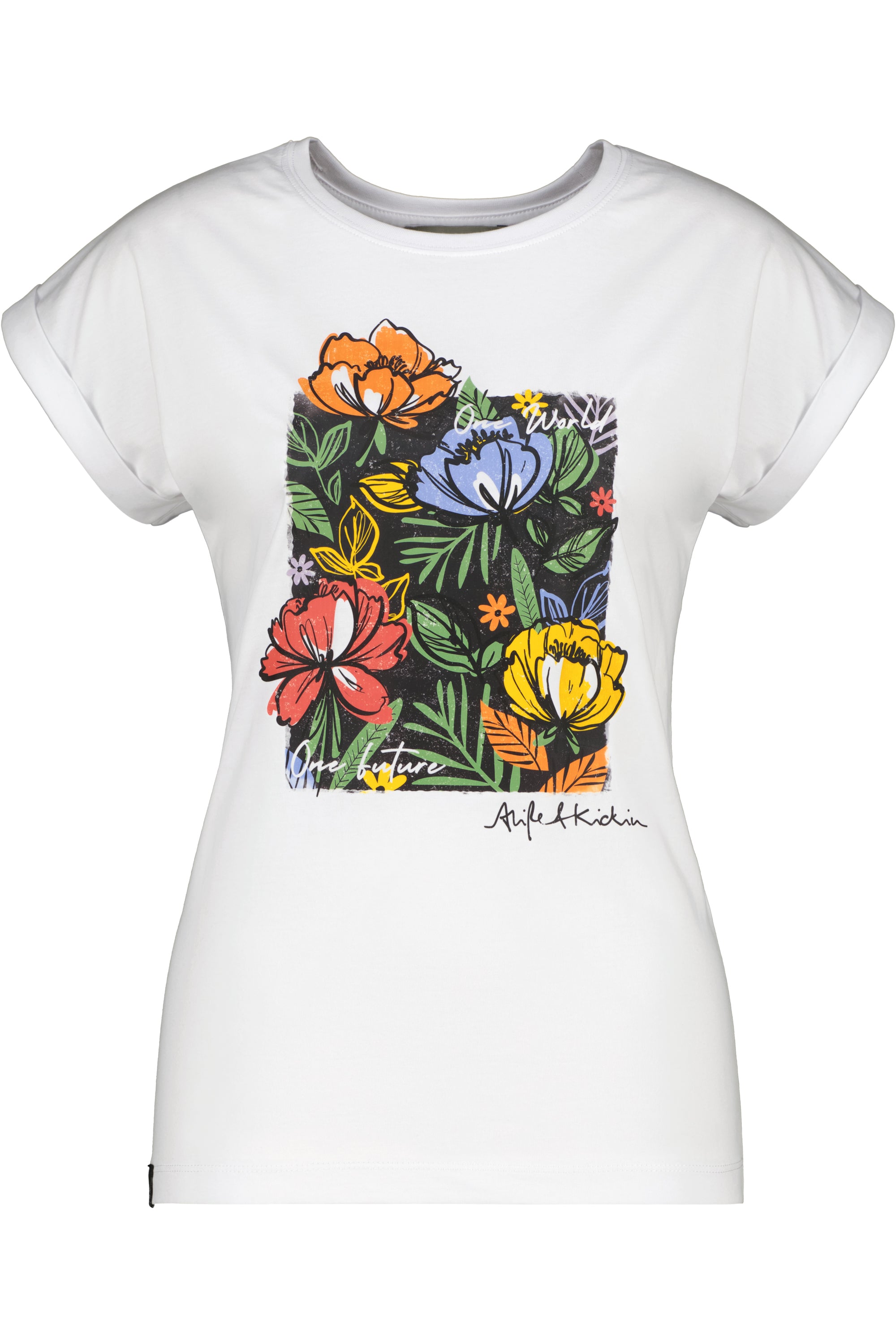 EnidAK P Shirt peonies Weiß
