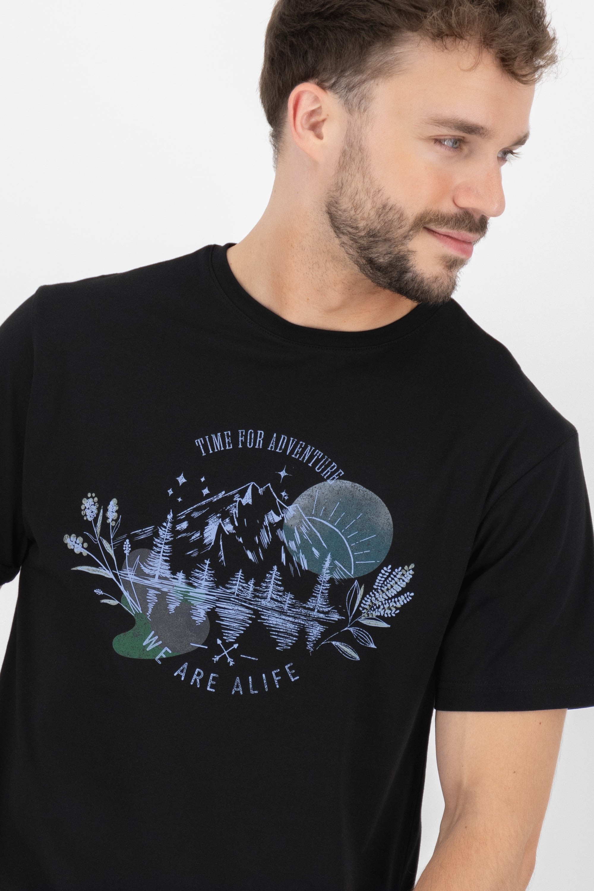 BrodyAK P Shirt time for adventures Schwarz
