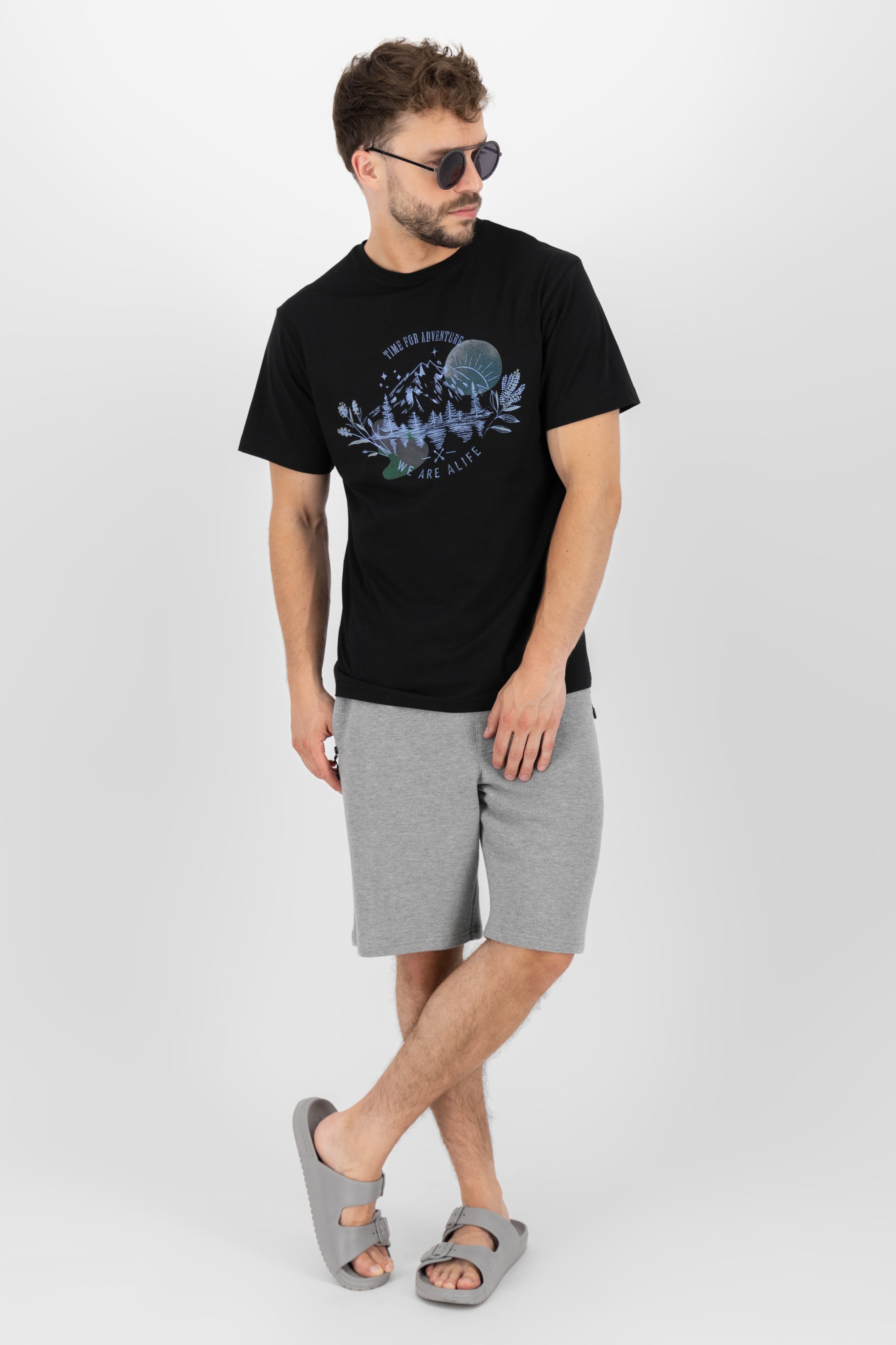 BrodyAK P Shirt time for adventures Schwarz