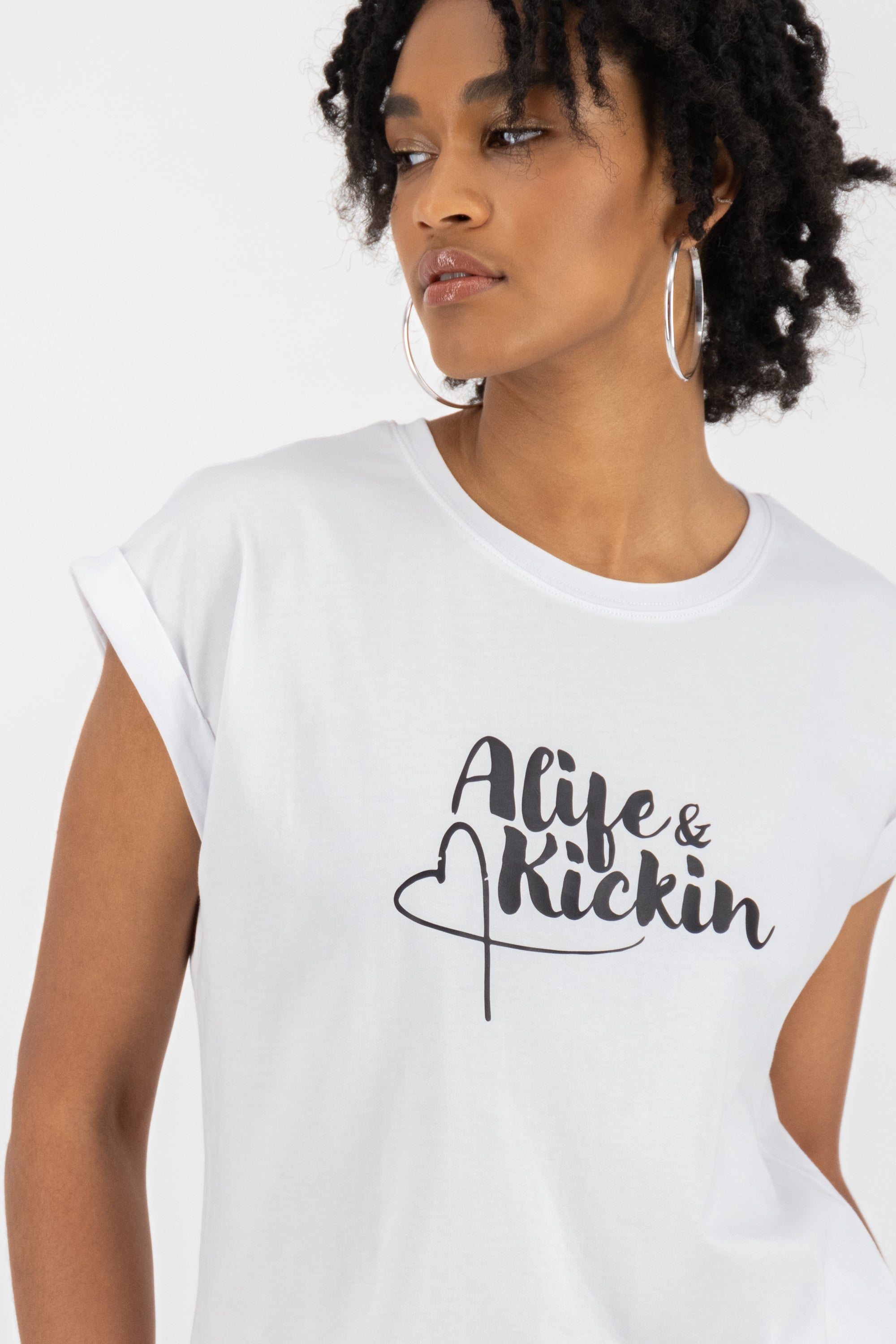 EnidAK P Shirt ak heart lettering Weiß
