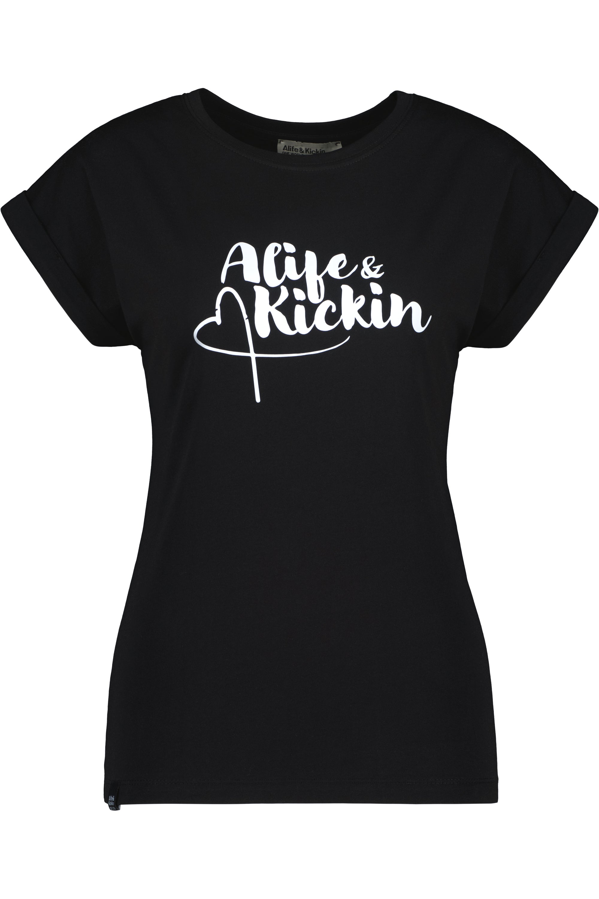 EnidAK P Shirt ak heart lettering Schwarz