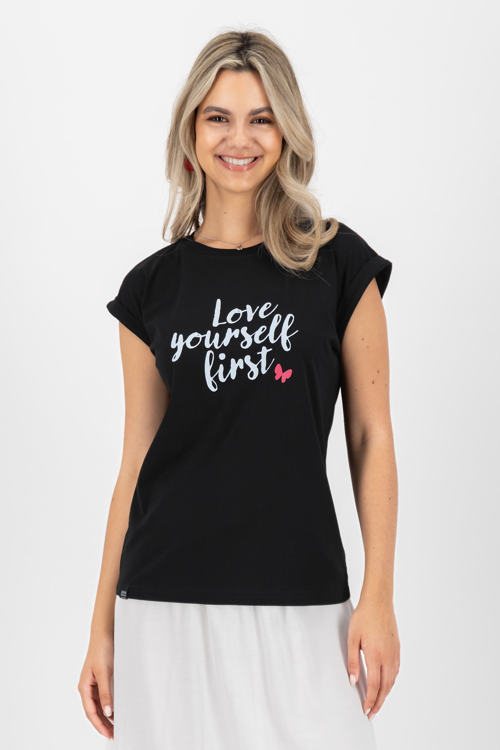 EnidAK P Shirt love yourself first Schwarz