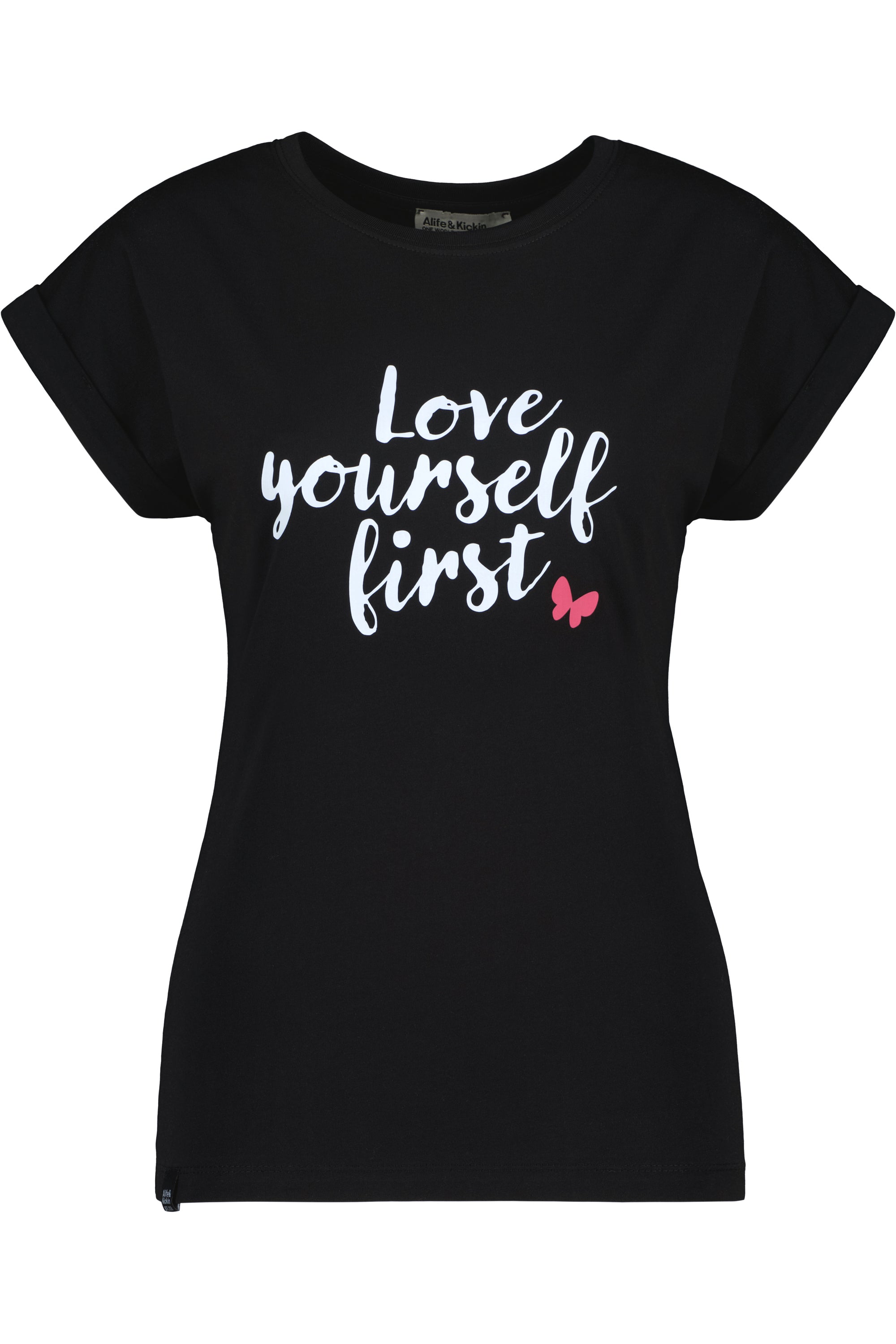 EnidAK P Shirt love yourself first Schwarz