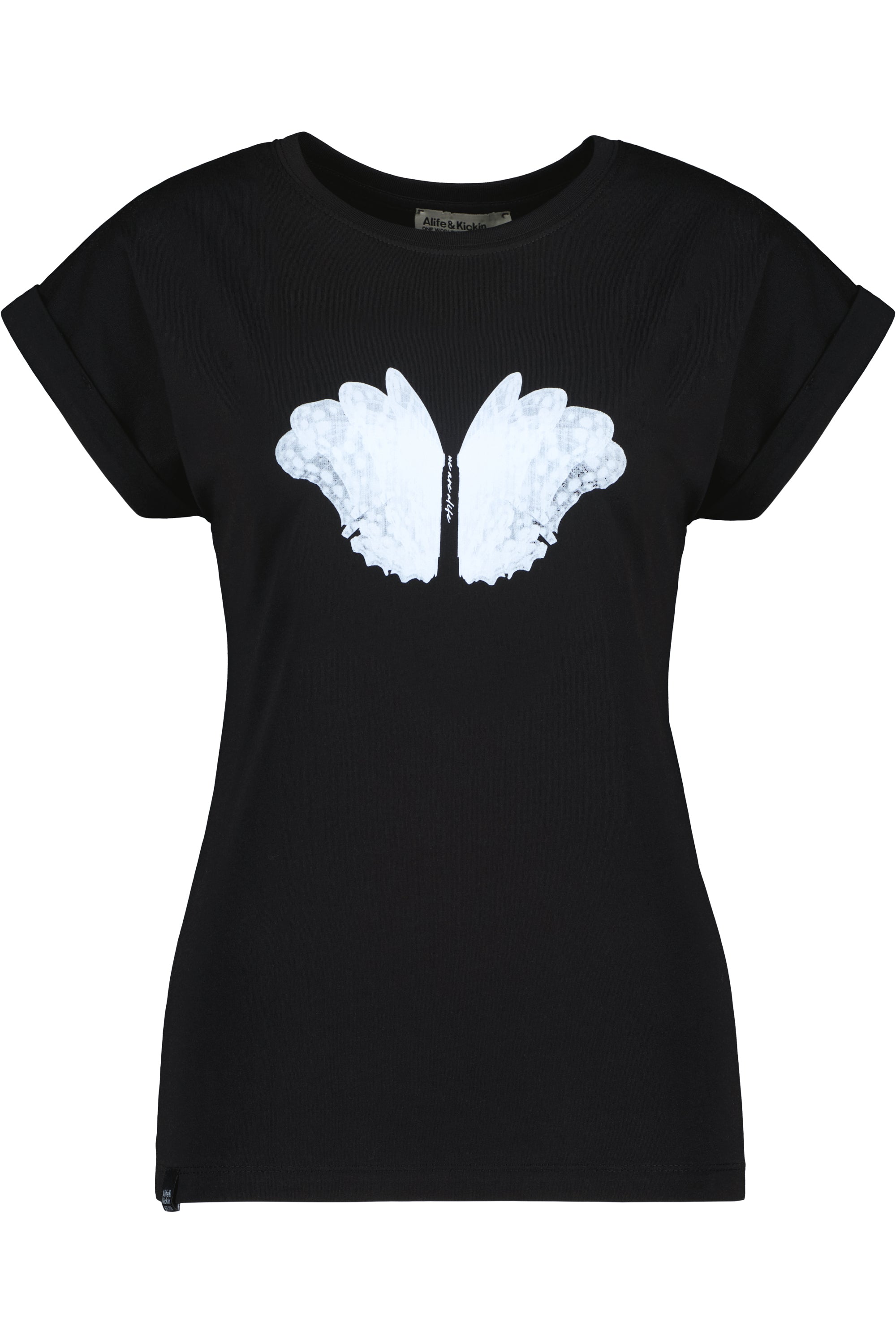 EnidAK P Shirt butterfly wings Schwarz