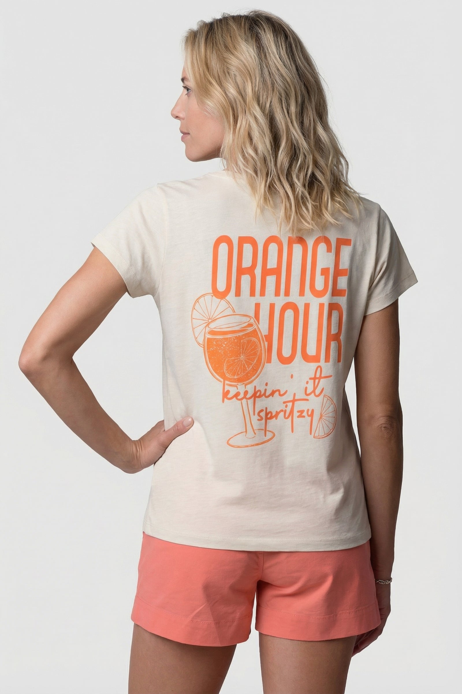 SofiaAK P Shirt Orange Hour Weiß