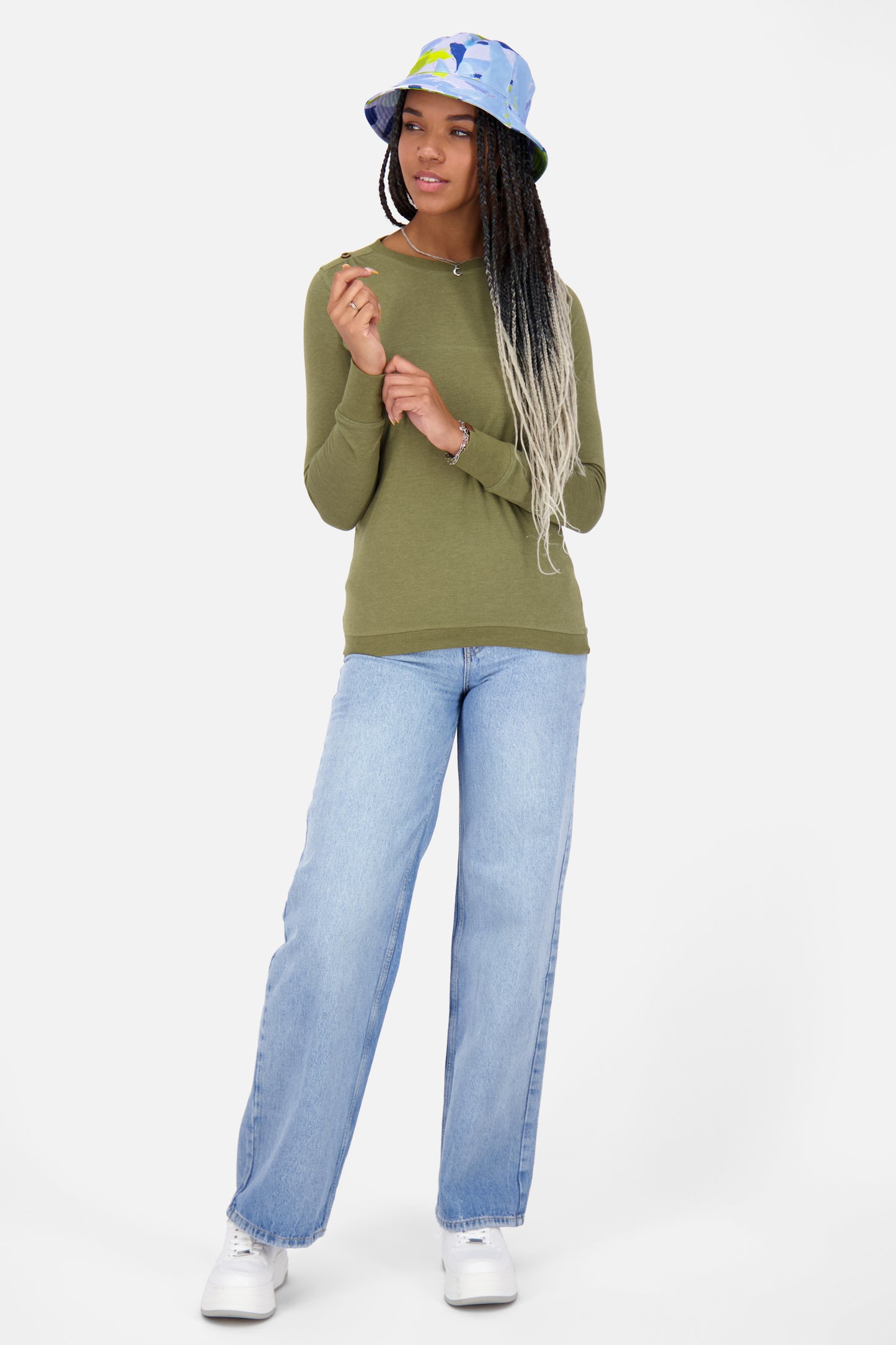 Langarmshirt Damen LeonieAK A sea kelp melange