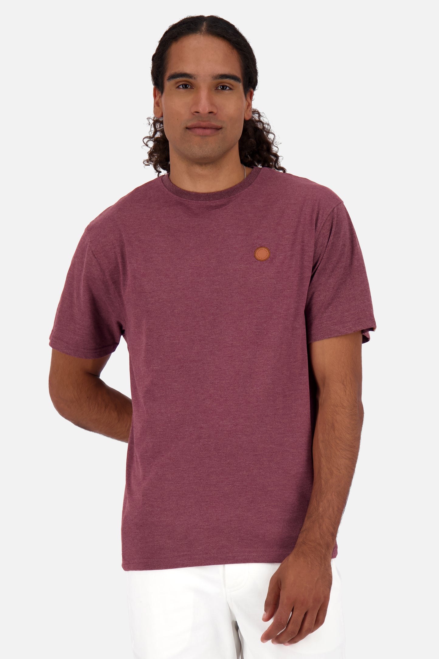 Herren T-Shirt MaddoxAK A Basic dark cherry melange