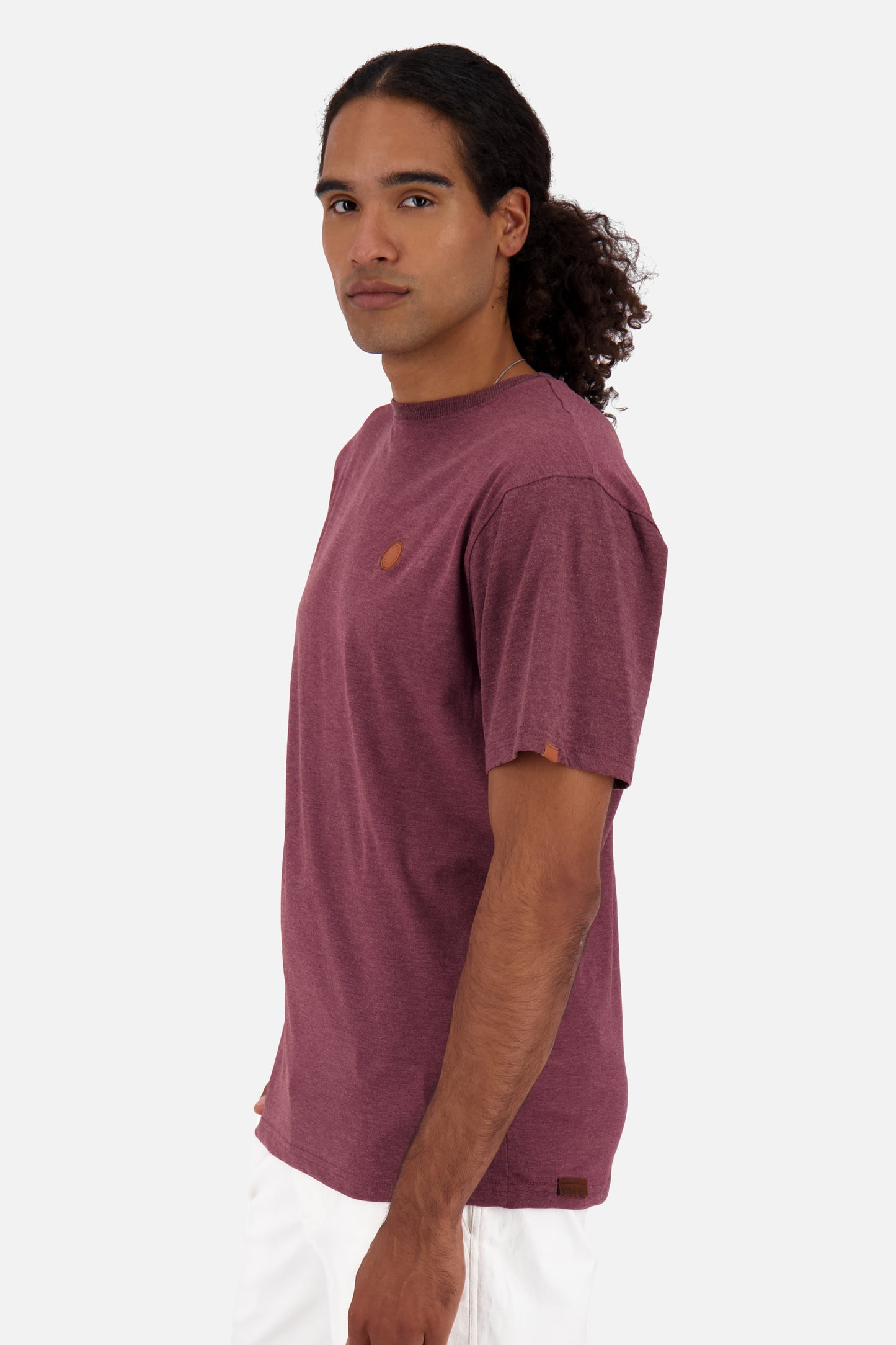 Herren T-Shirt MaddoxAK A Basic dark cherry melange