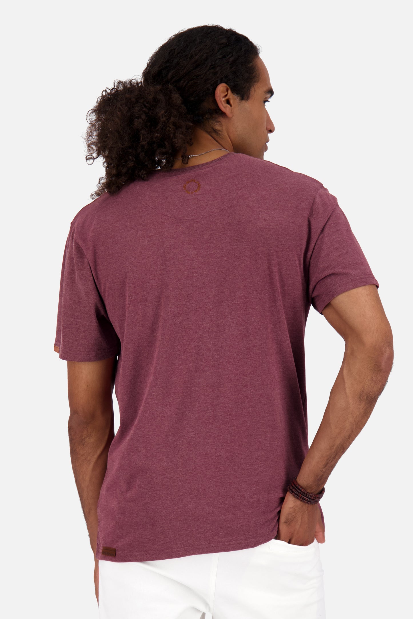 Herren T-Shirt MaddoxAK A Basic dark cherry melange