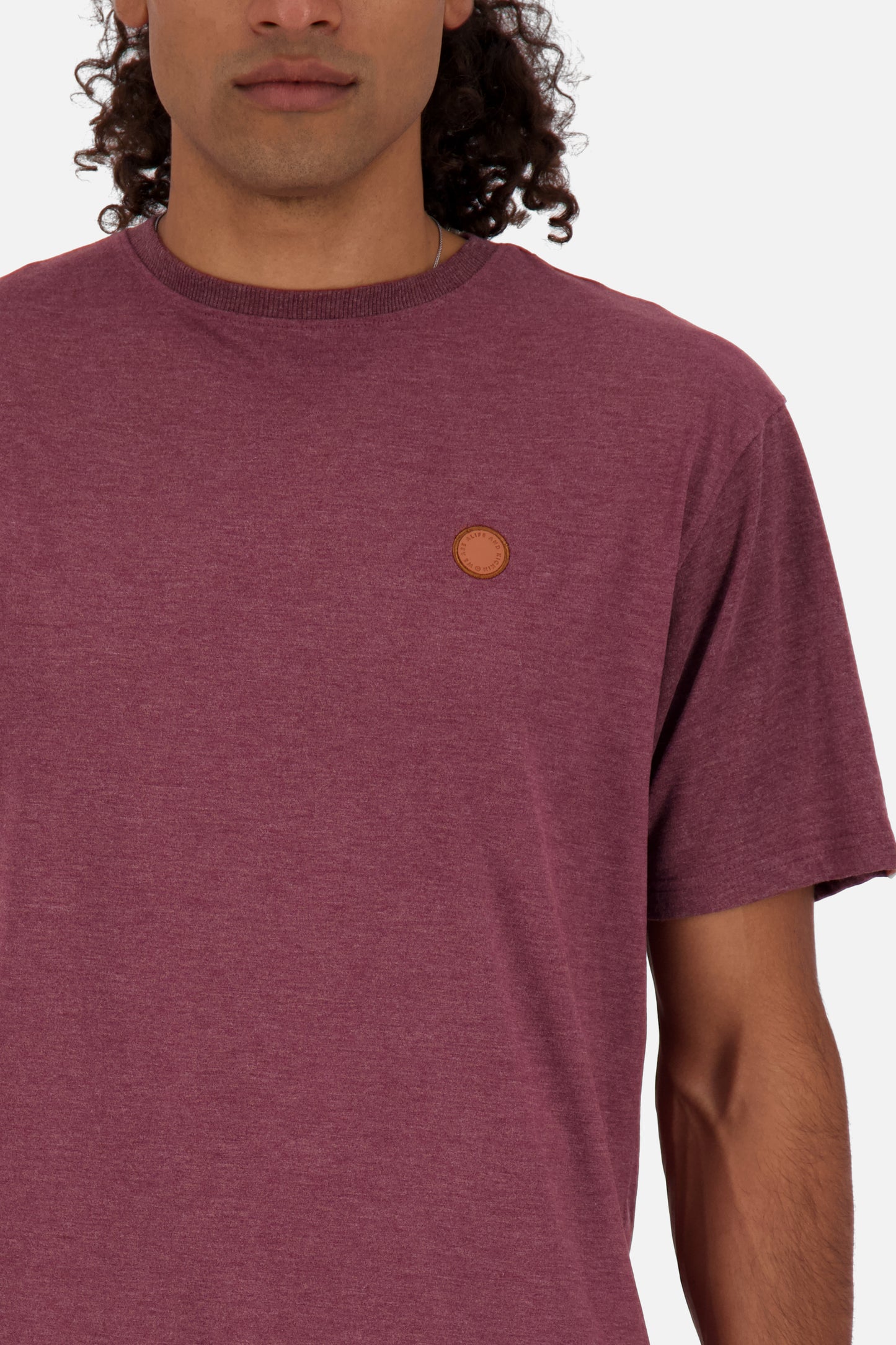 Herren T-Shirt MaddoxAK A Basic dark cherry melange