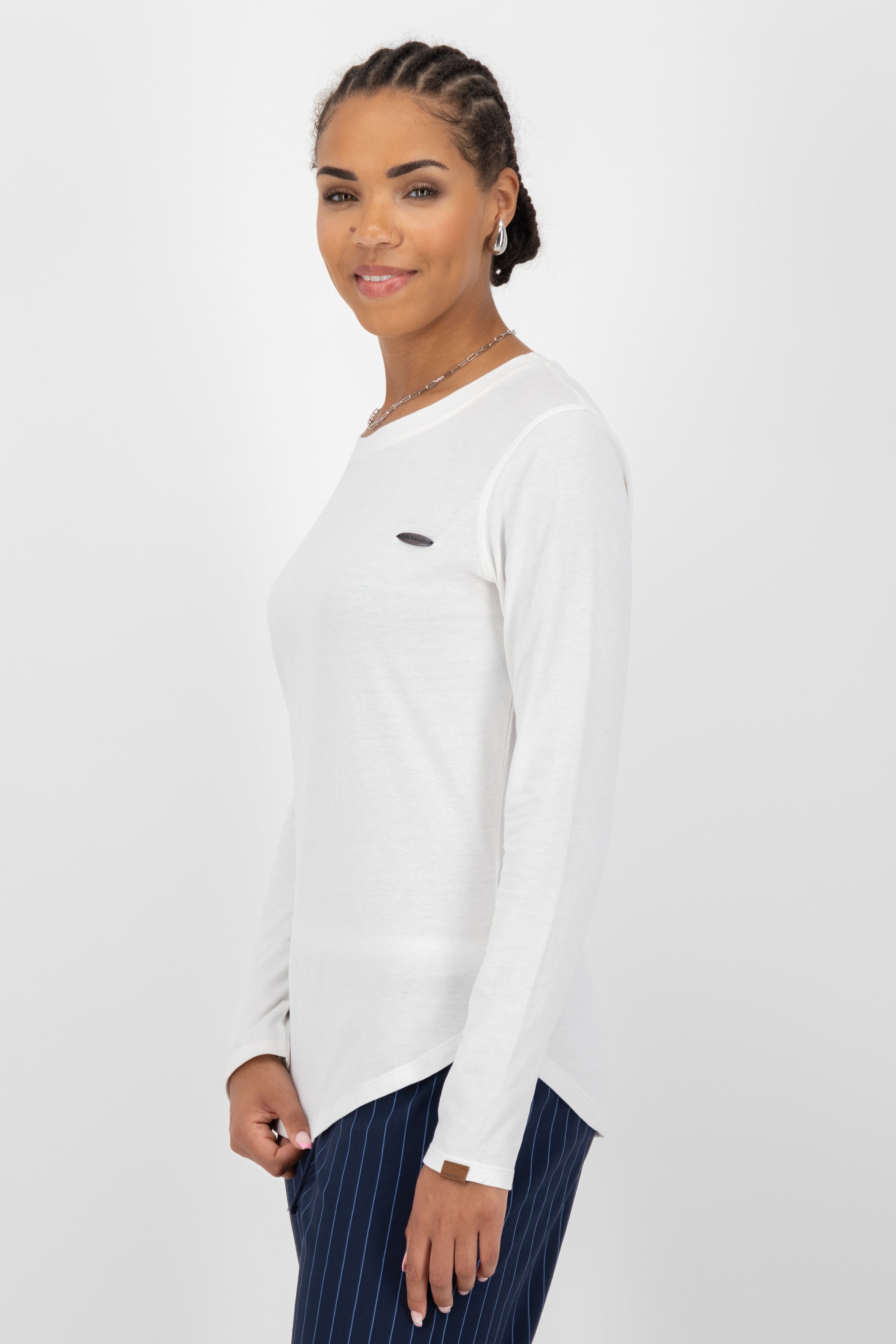 Sportlich feminin - Damen Longsleeve LeaAK A Weiß