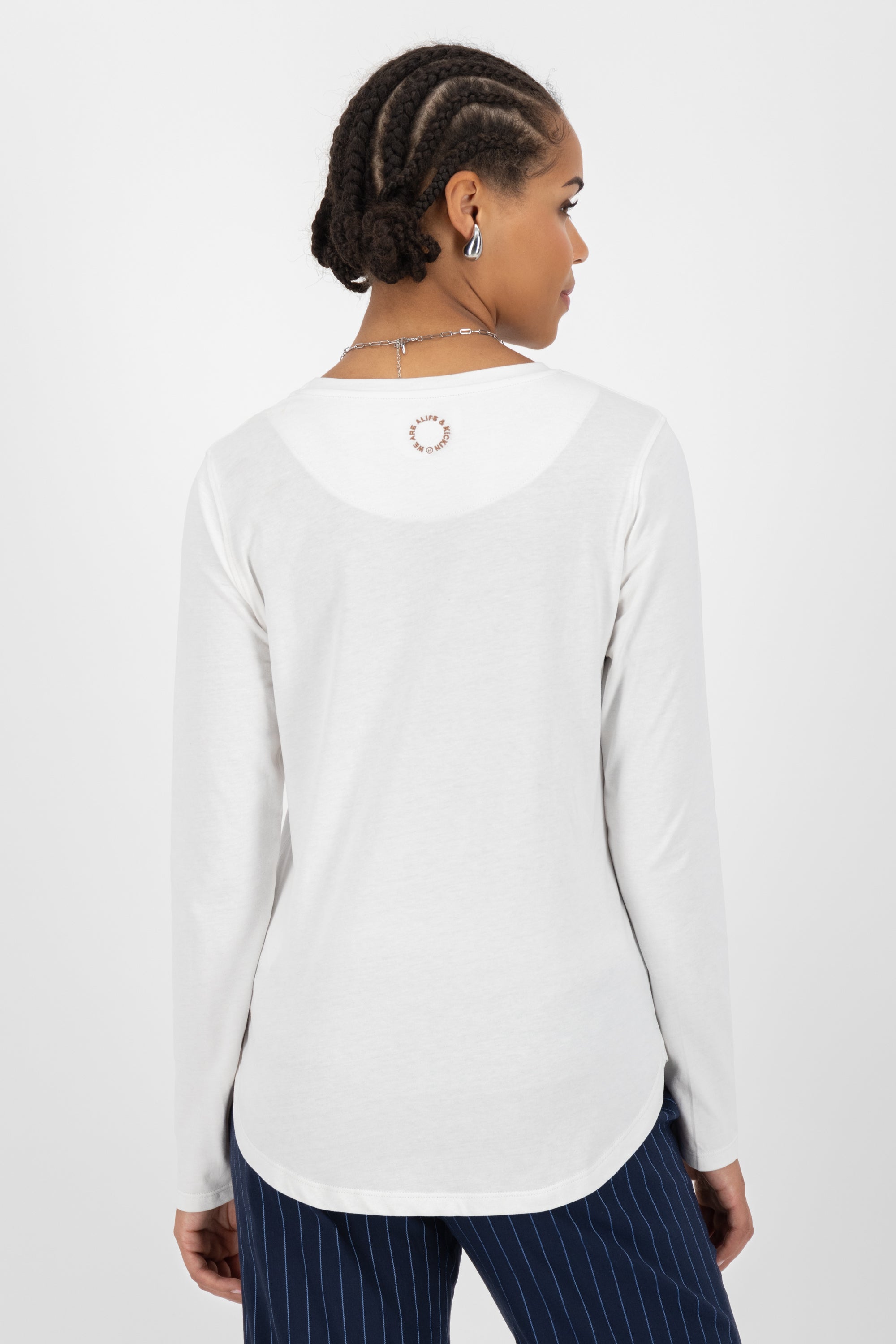 Sportlich feminin - Damen Longsleeve LeaAK A Weiß