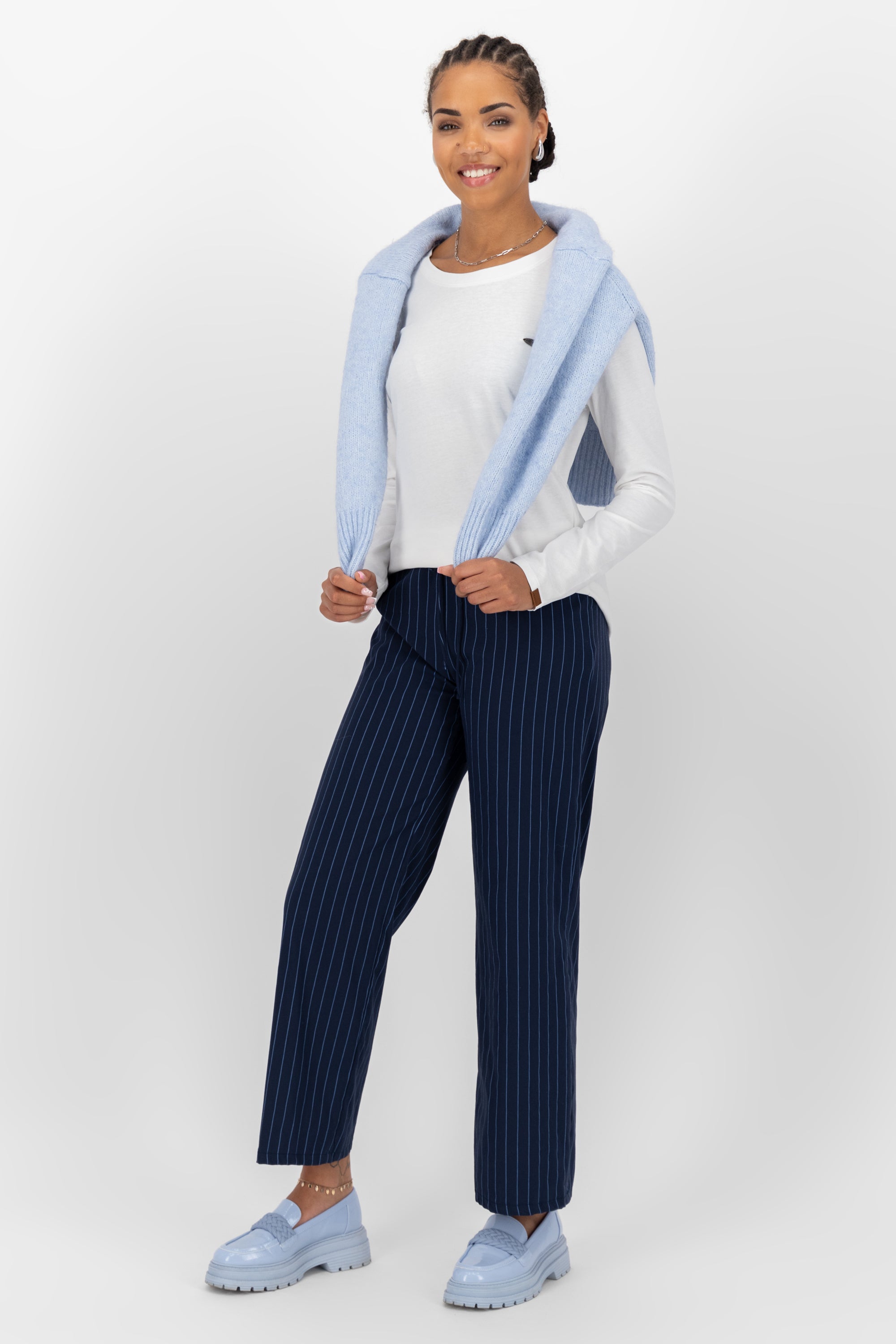 Sportlich feminin - Damen Longsleeve LeaAK A Weiß