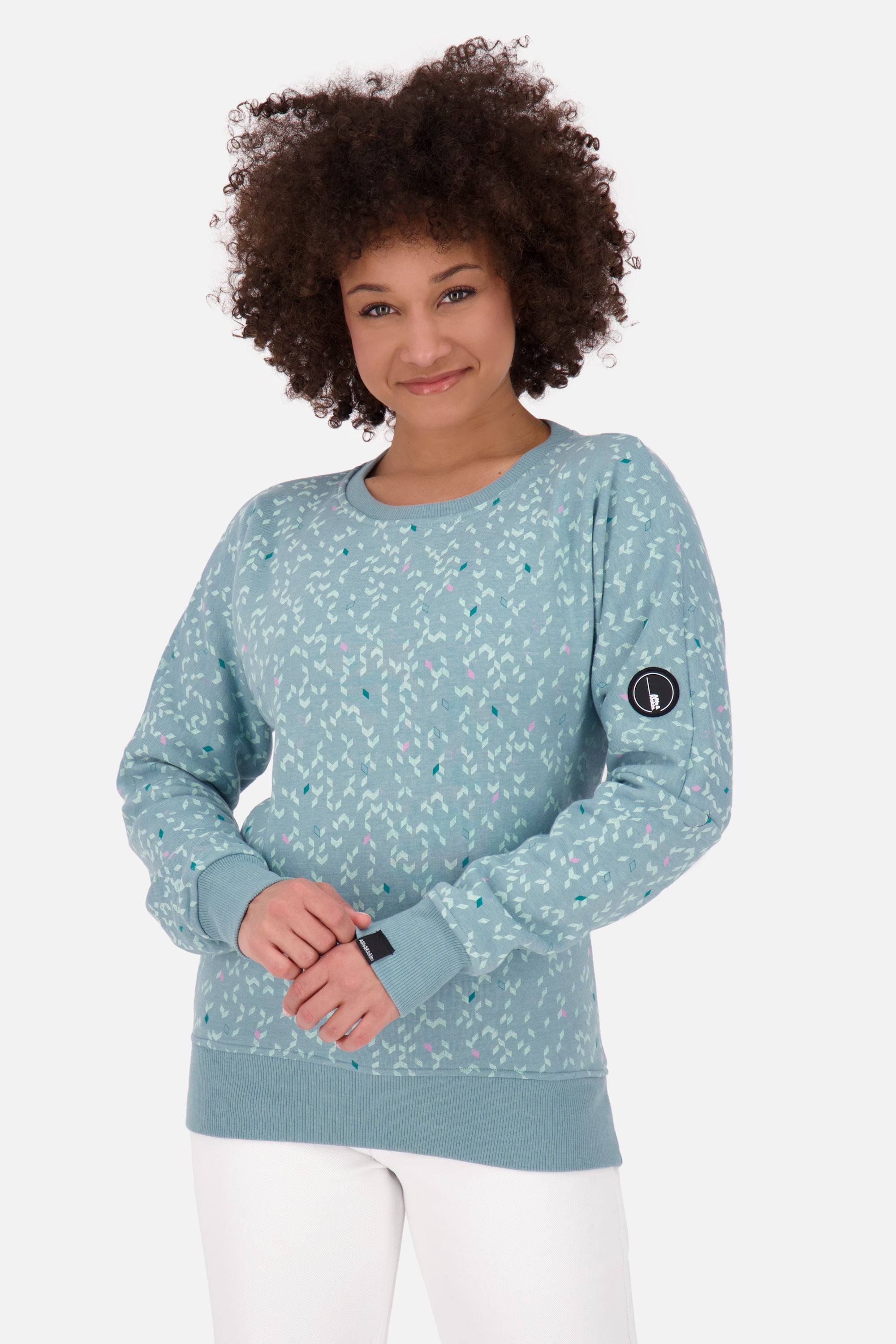 DarlaAK B Sweatshirt Damen mit Muster Grau