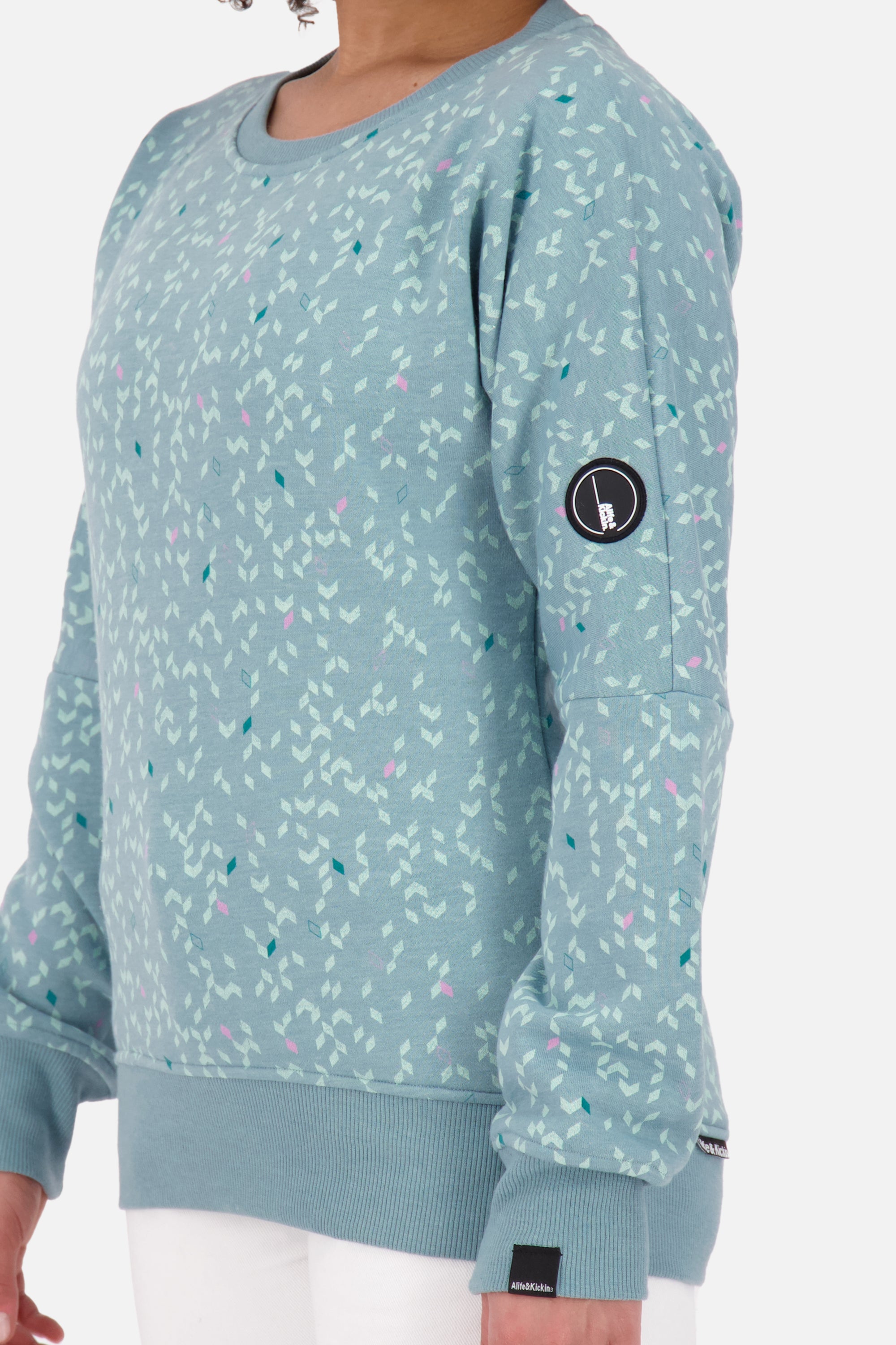 DarlaAK B Sweatshirt Damen mit Muster Grau