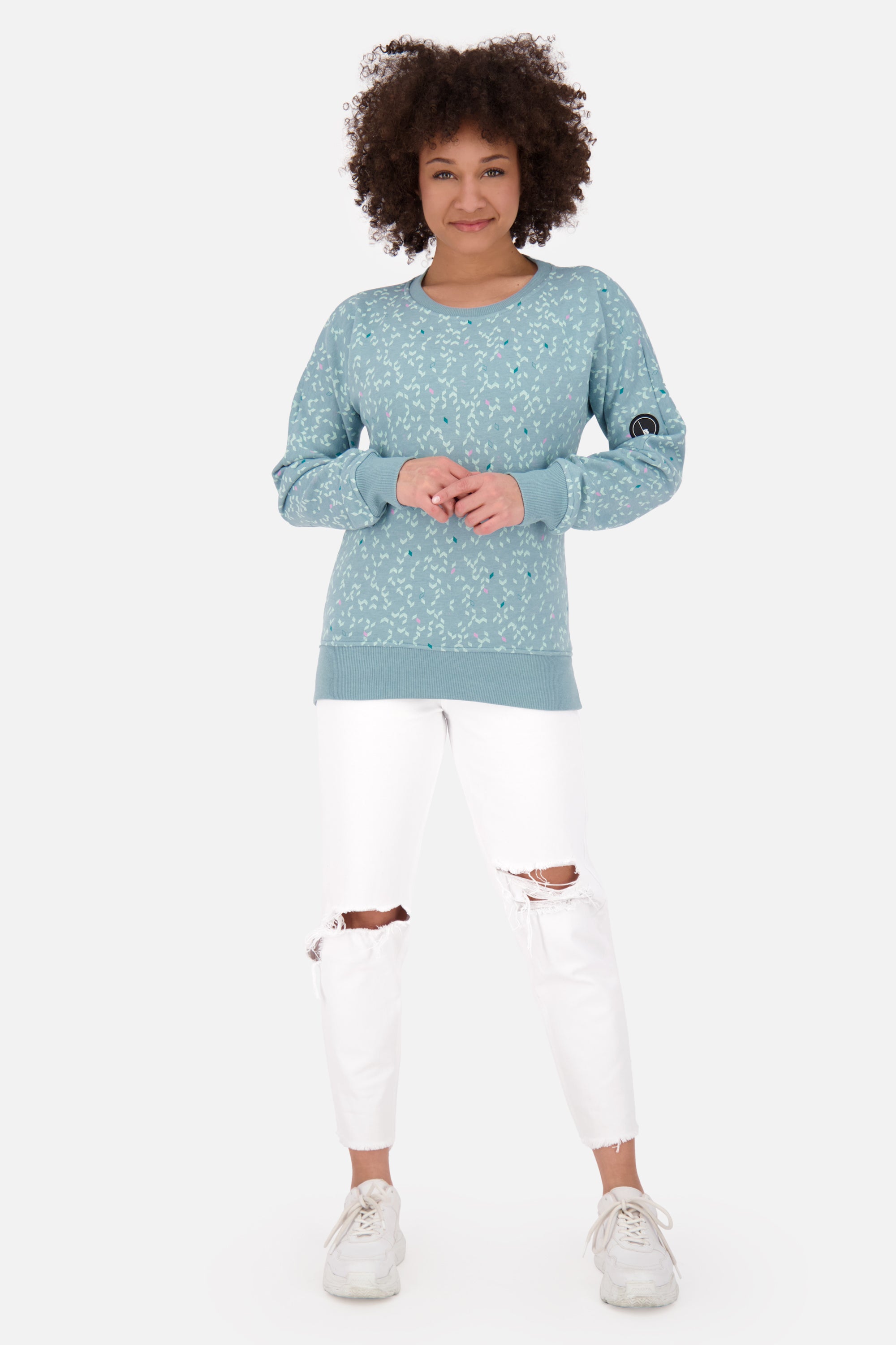 DarlaAK B Sweatshirt Damen mit Muster Grau
