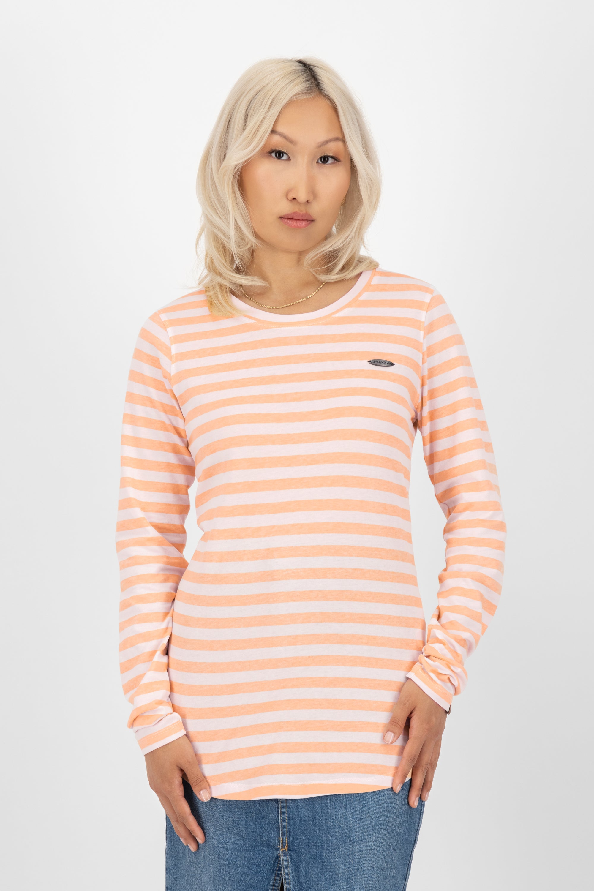 LeaAK Z Longsleeve - Streifen-Look für modebewusste Frauen quiet quartz